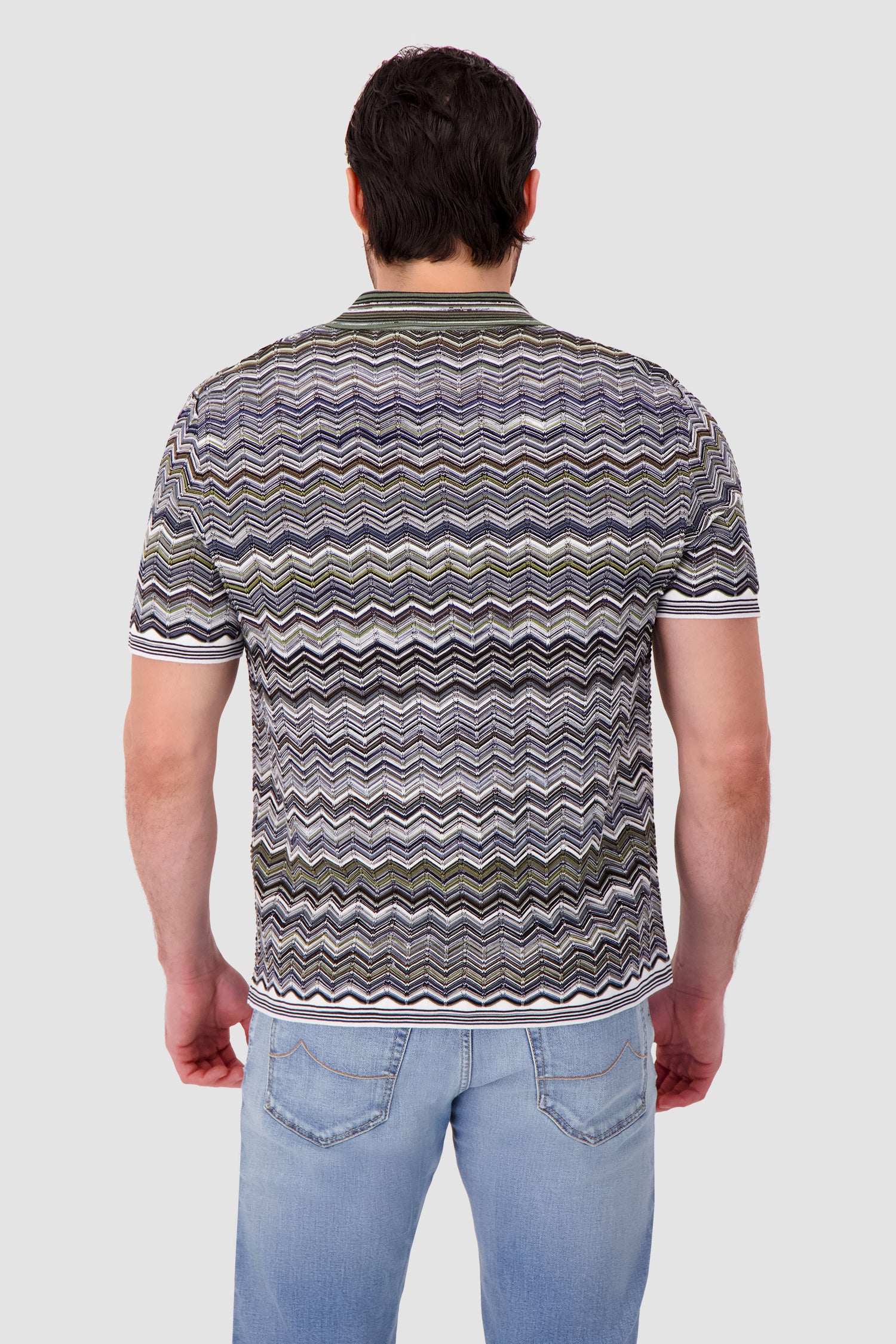 Missoni Short-sleeve polo with Chevron pattern