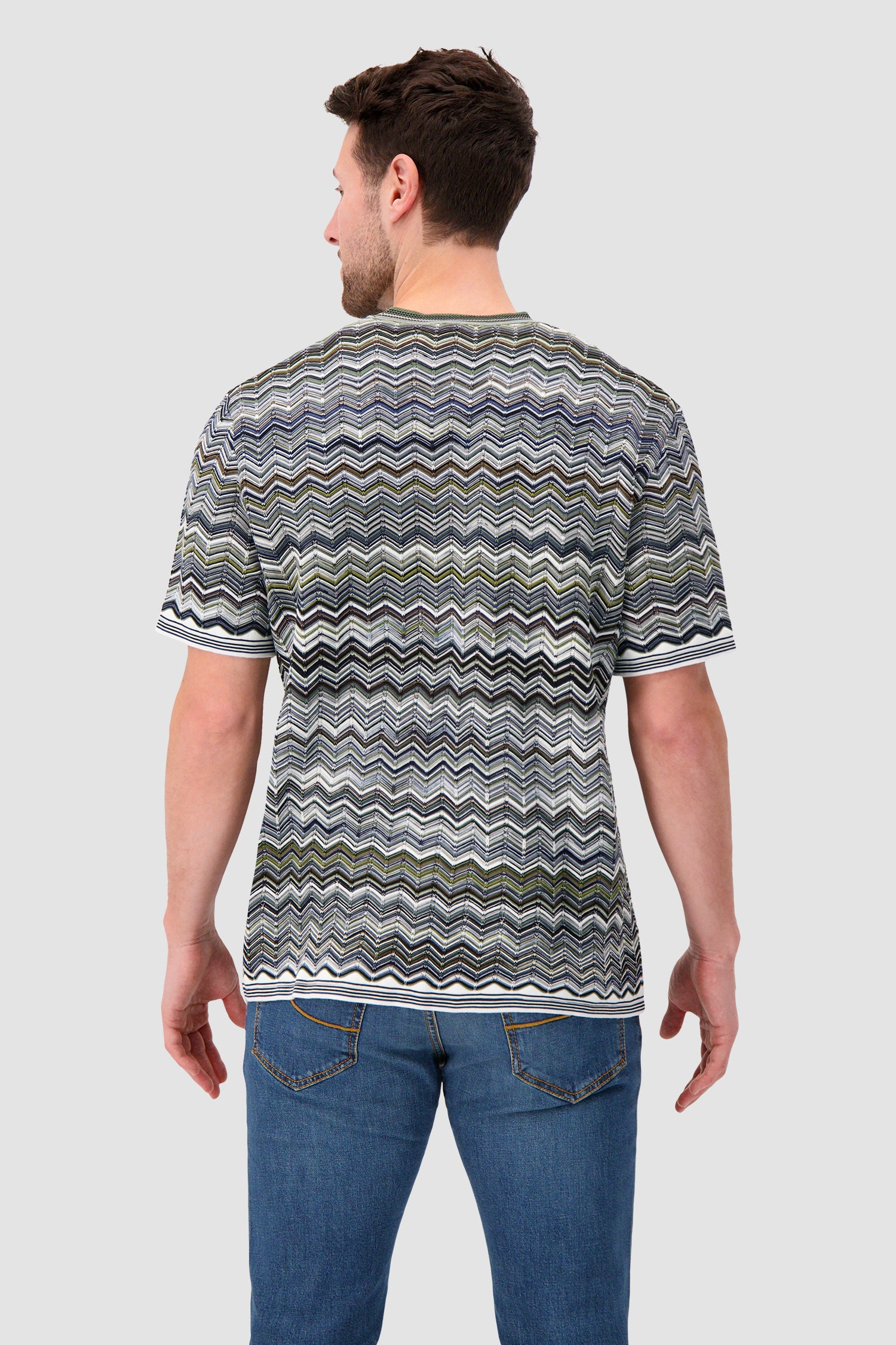 Missoni Cotton knit T-shirt with chevron pattern