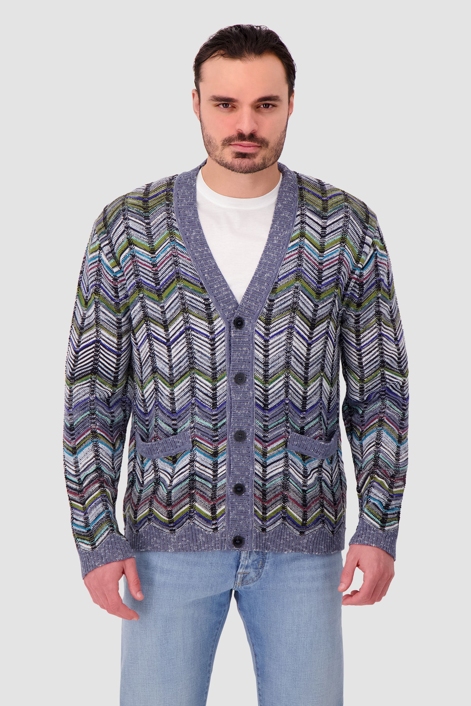 Missoni Cotton chevron cardigan with pockets