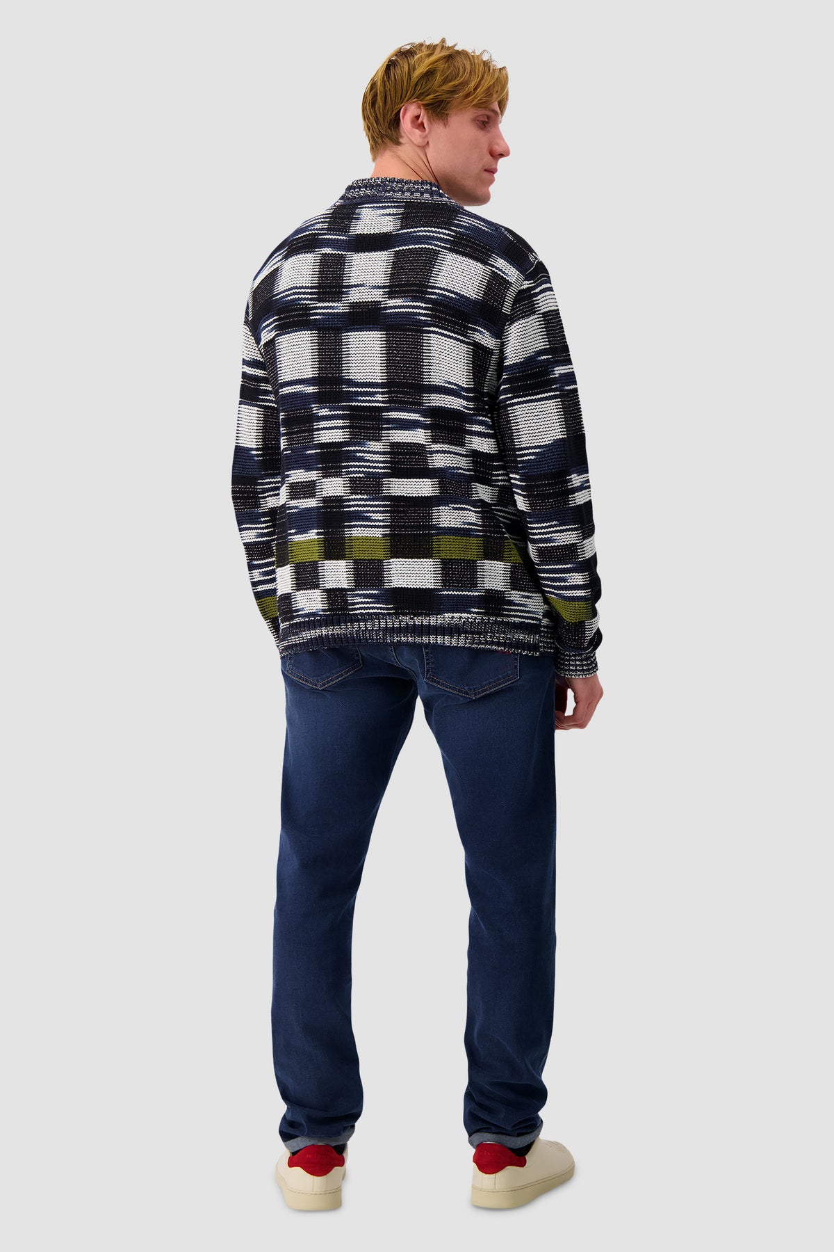 Cardigan Missoni en coton et viscose à chevrons avec motif grec