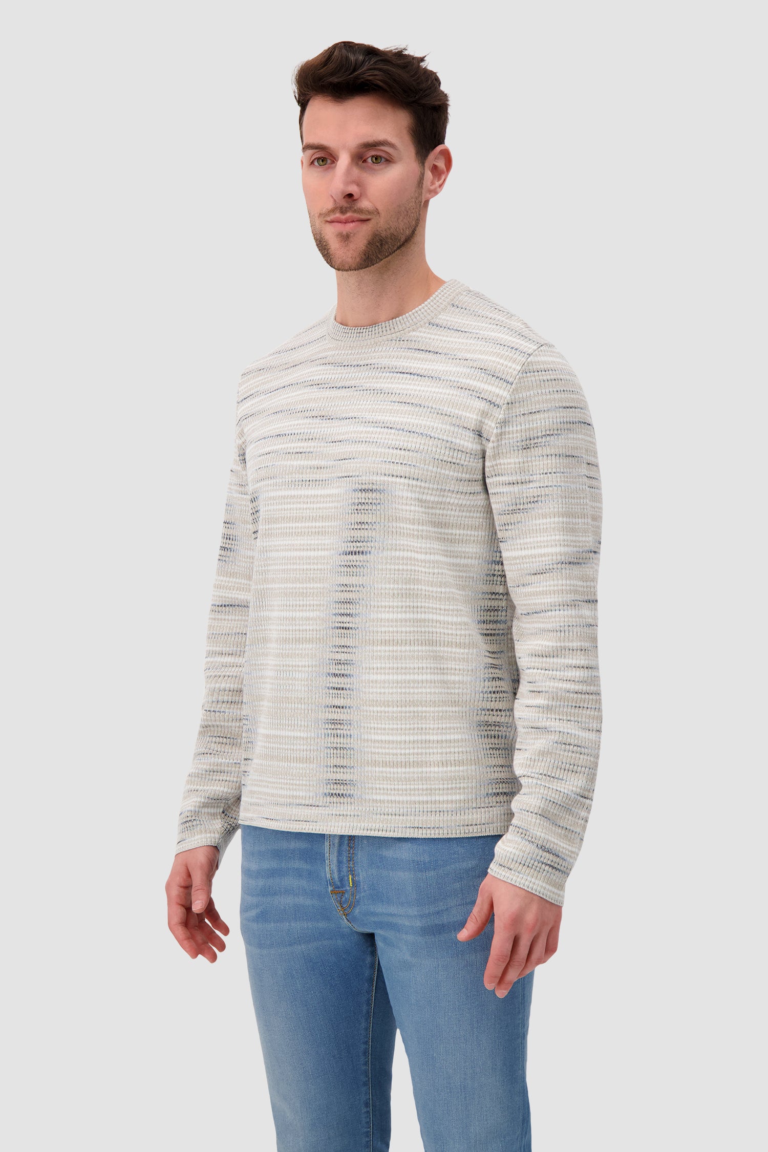 Missoni Ribbed crew-neck flamed cotton pullover