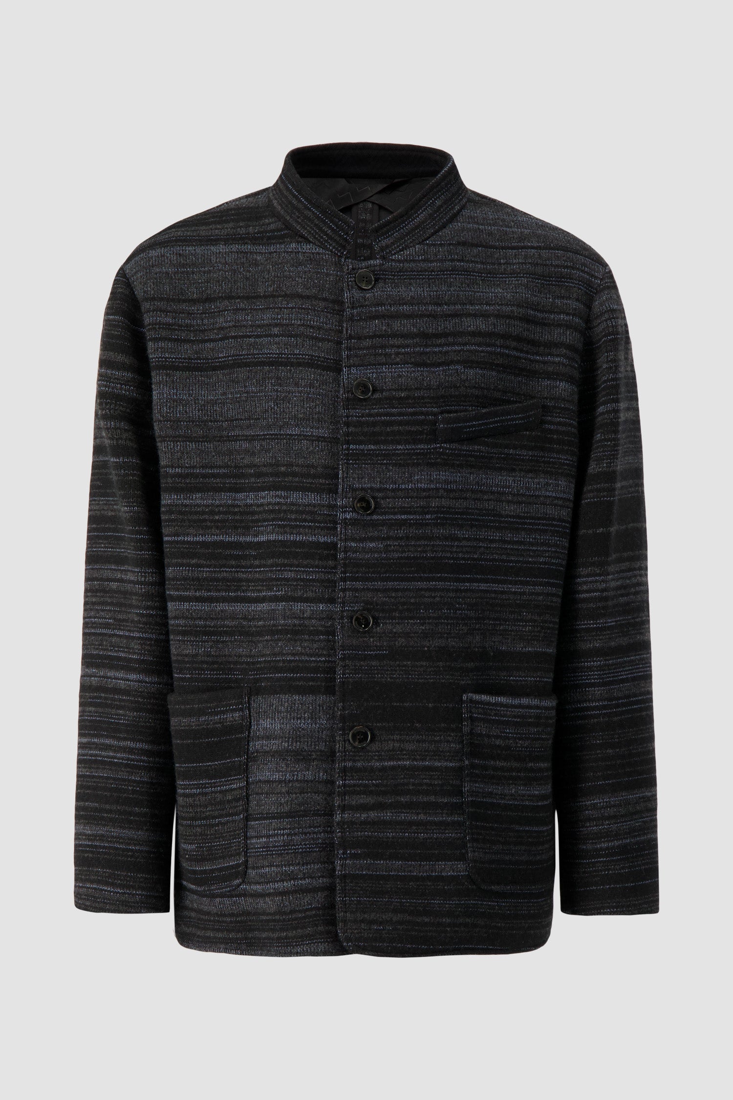 Missoni Charcoal Wool Knit Button-Front Jacket