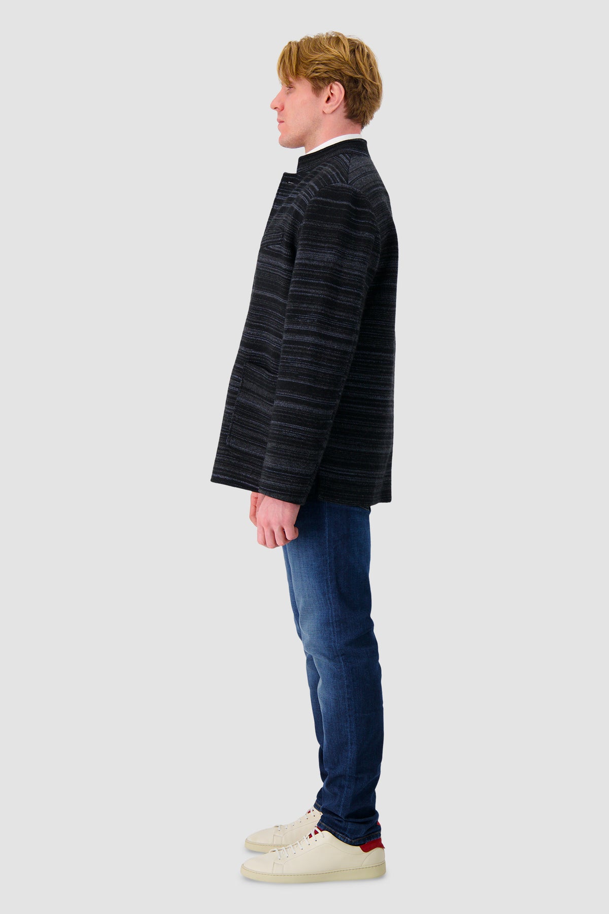 Missoni Charcoal Wool Knit Button-Front Jacket