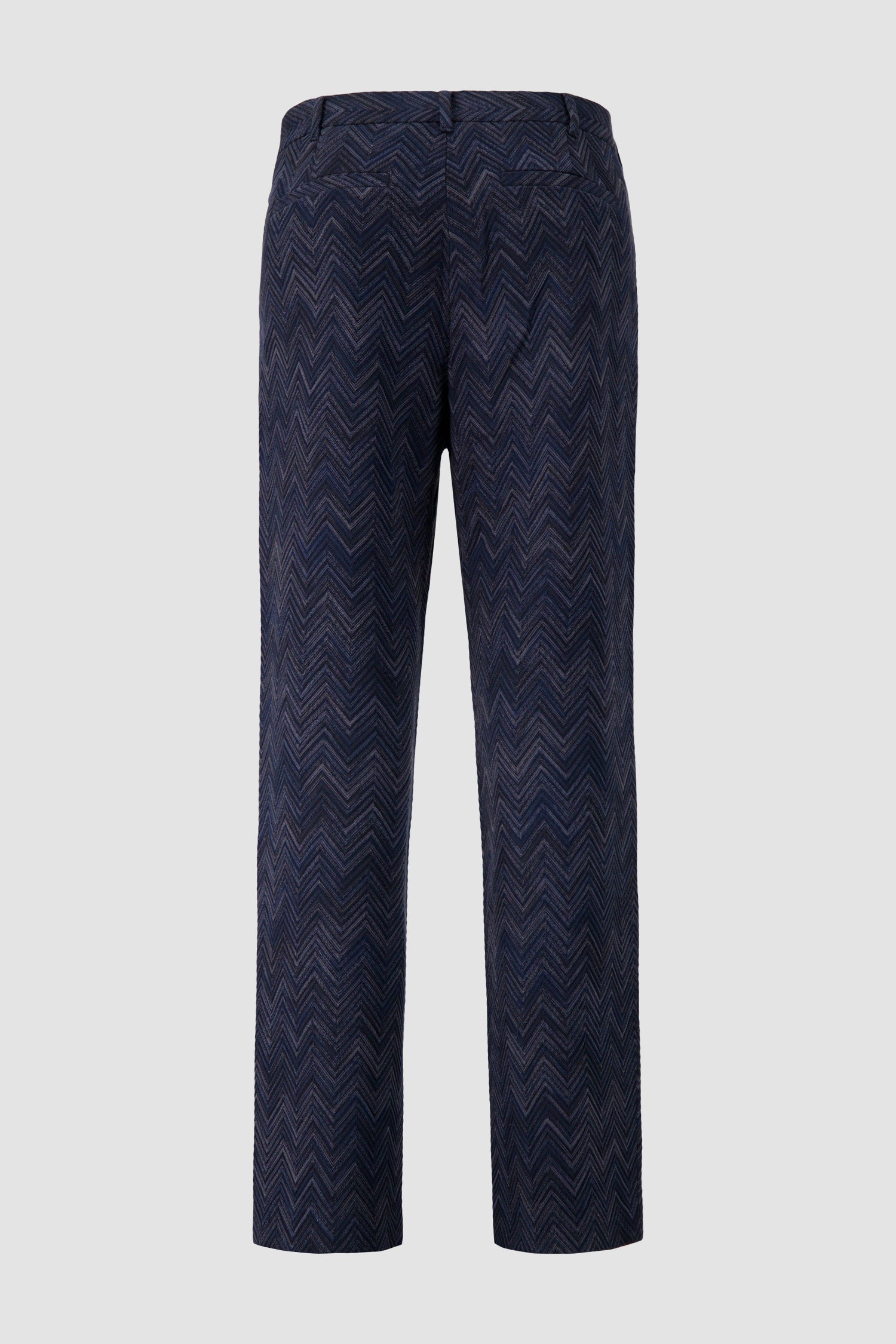 Missoni Navy Knit Chevron Trousers