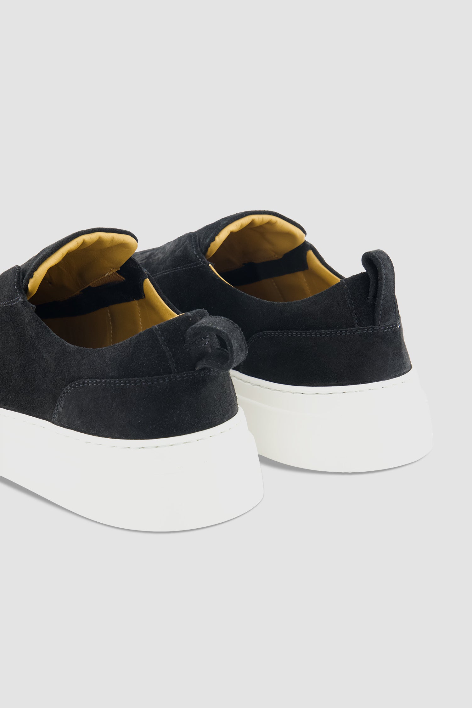 Kiton Black Suede Slip-On Sneakers