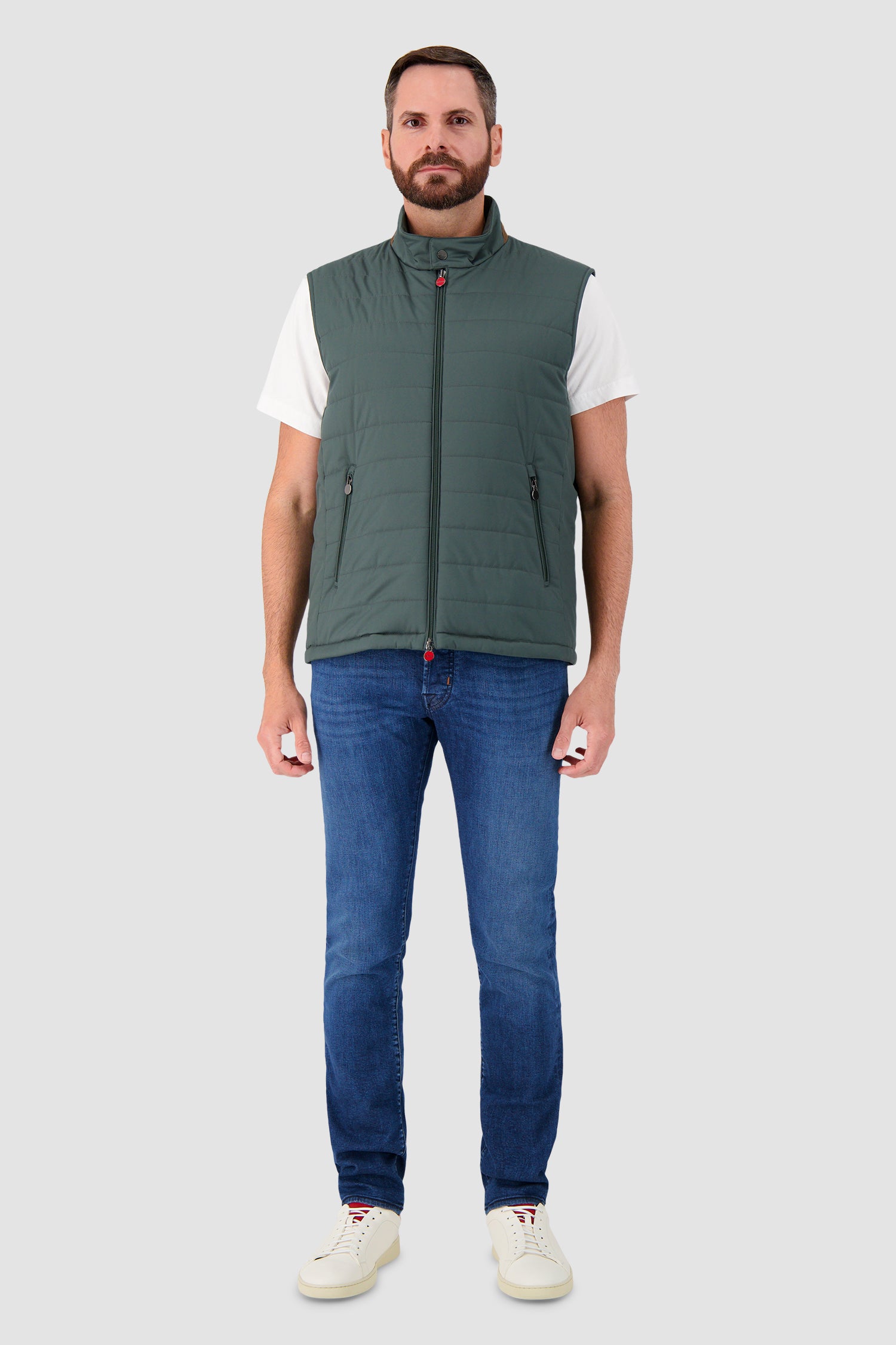 Gilet matelassé vert sauge Kiton
