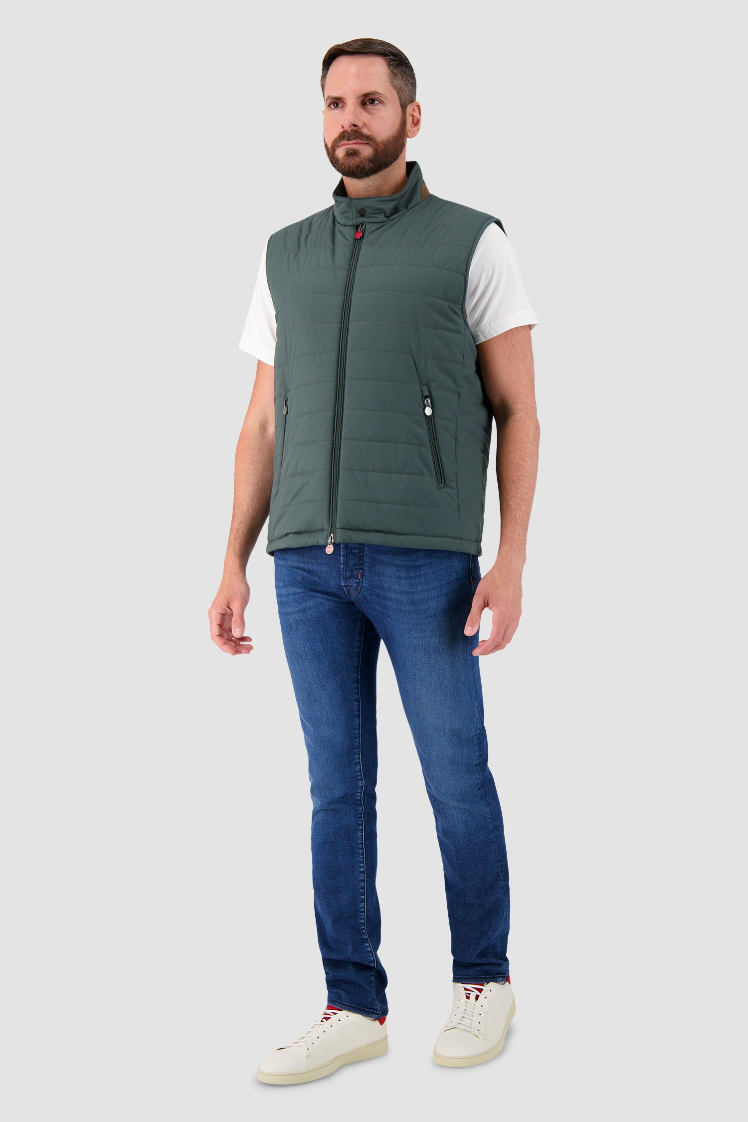 Gilet matelassé vert sauge Kiton