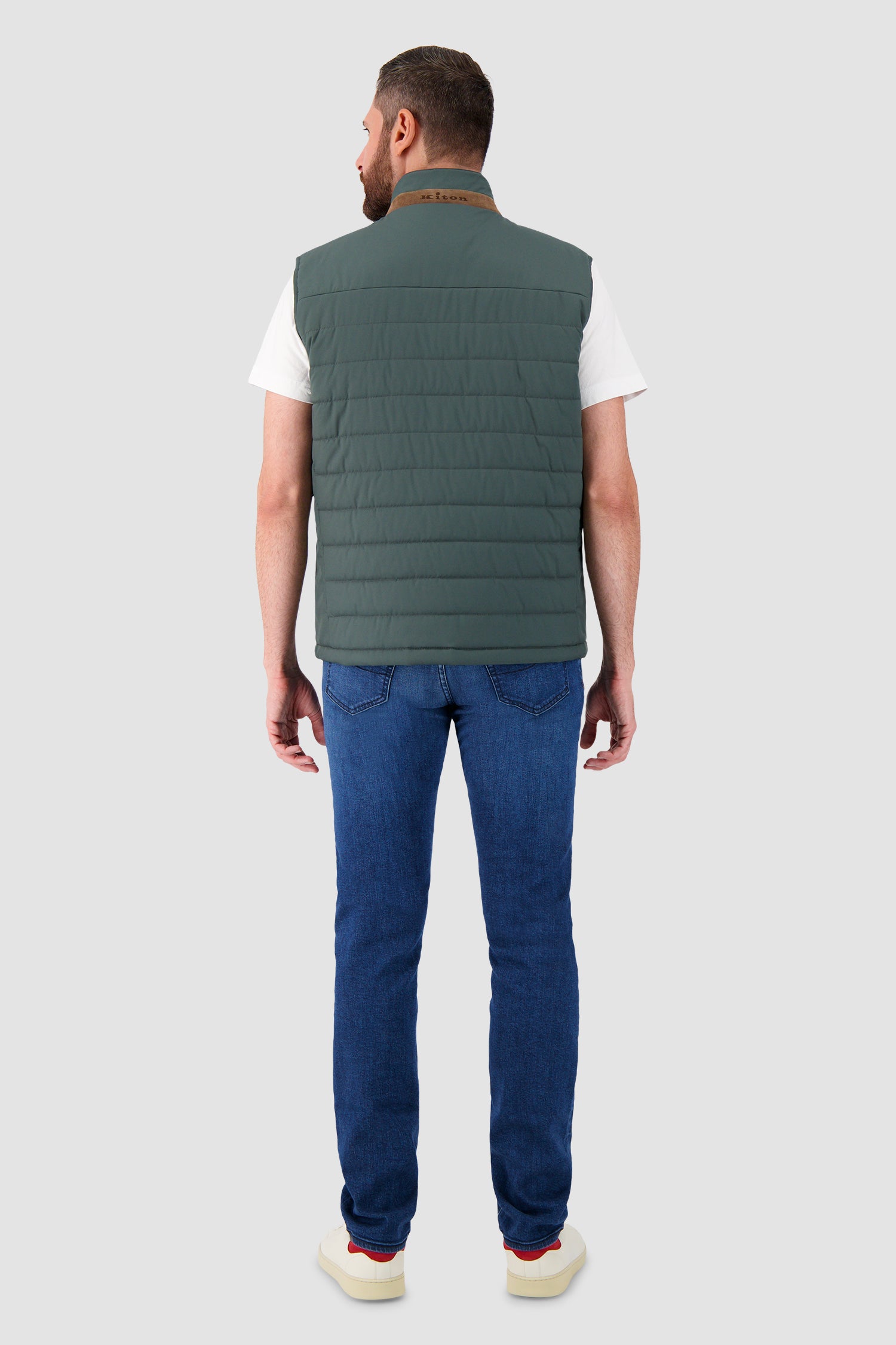Gilet matelassé vert sauge Kiton