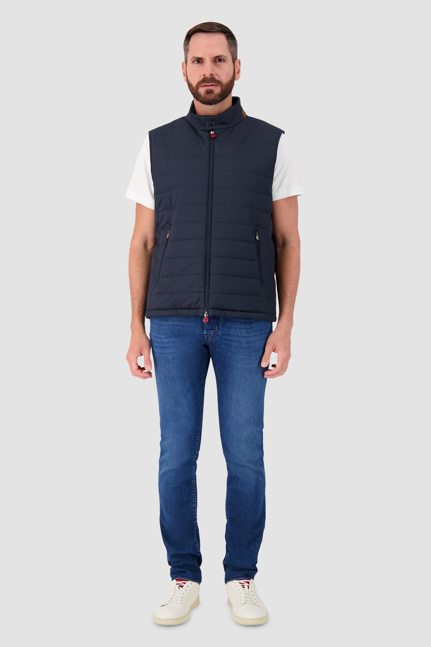 Gilet matelassé Kiton bleu marine