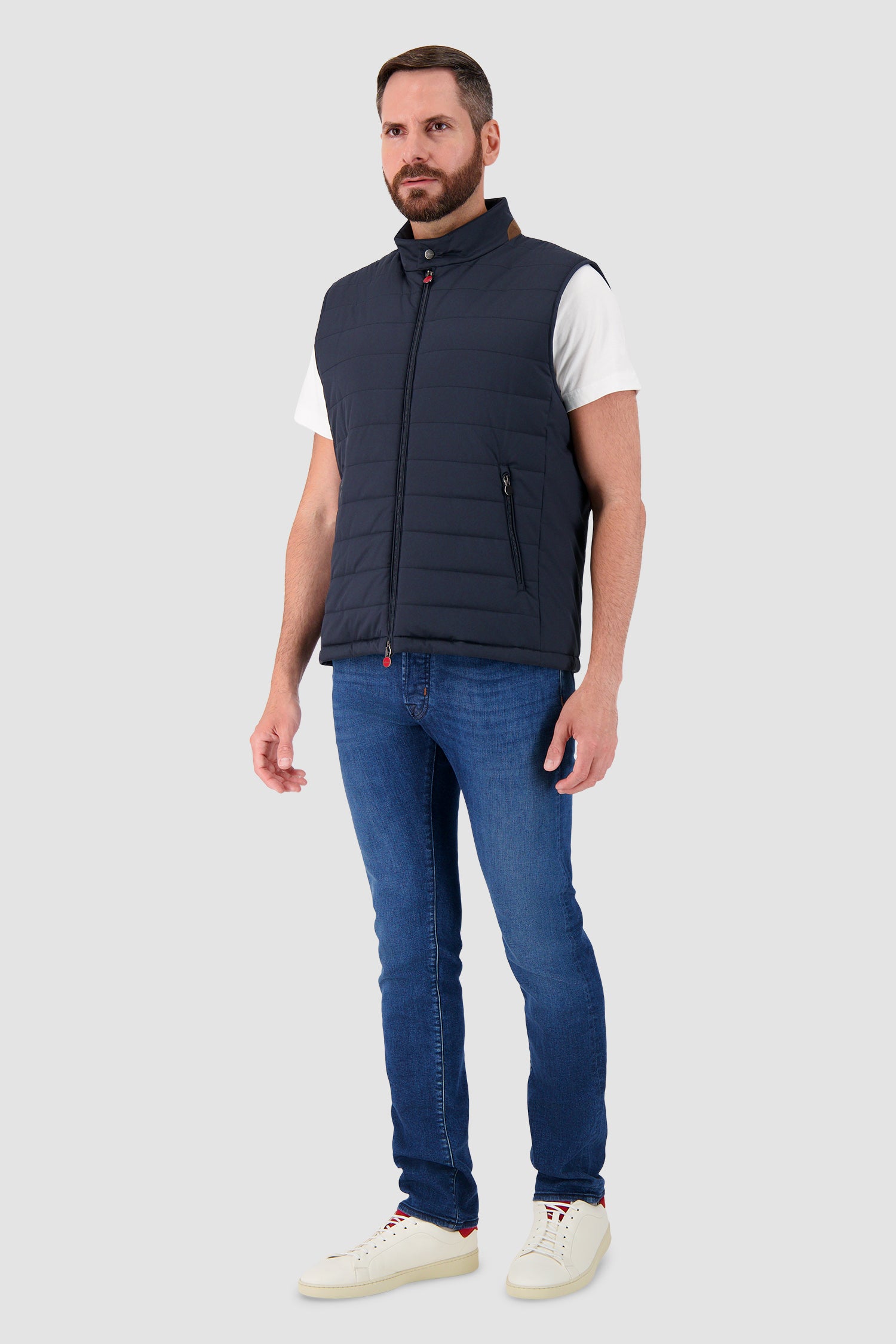 Gilet matelassé Kiton bleu marine