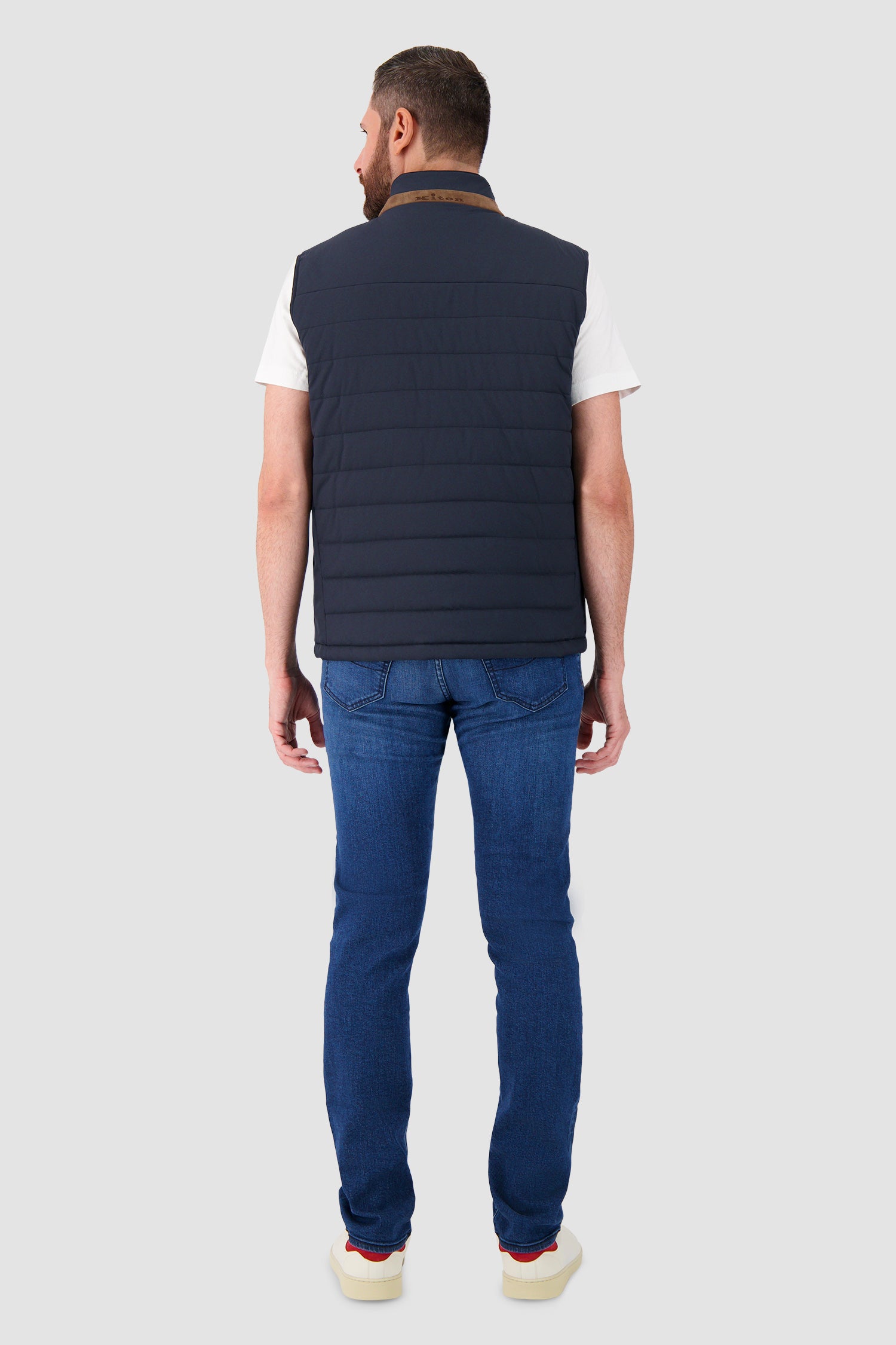Gilet matelassé Kiton bleu marine
