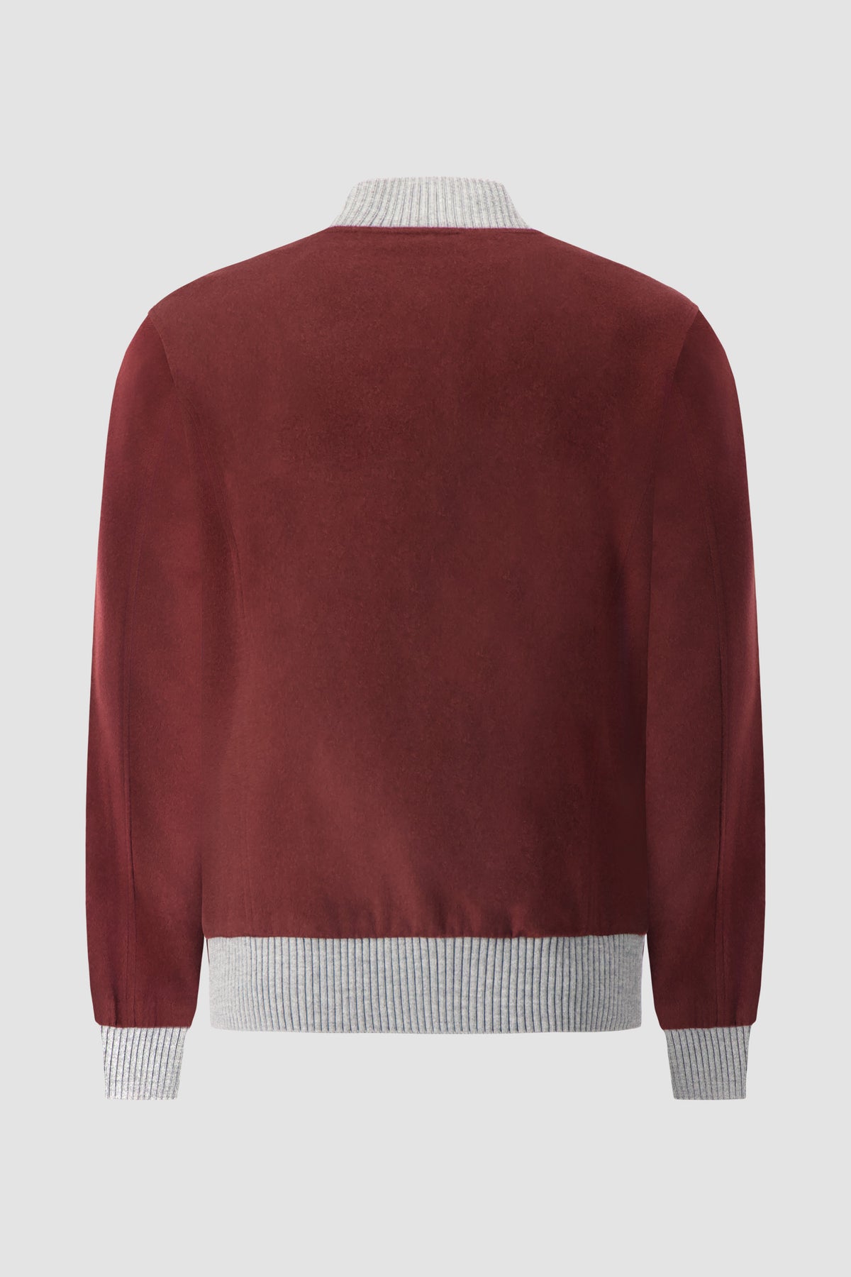 Barba Napoli Burgundy Cashmere Bomber Jacket