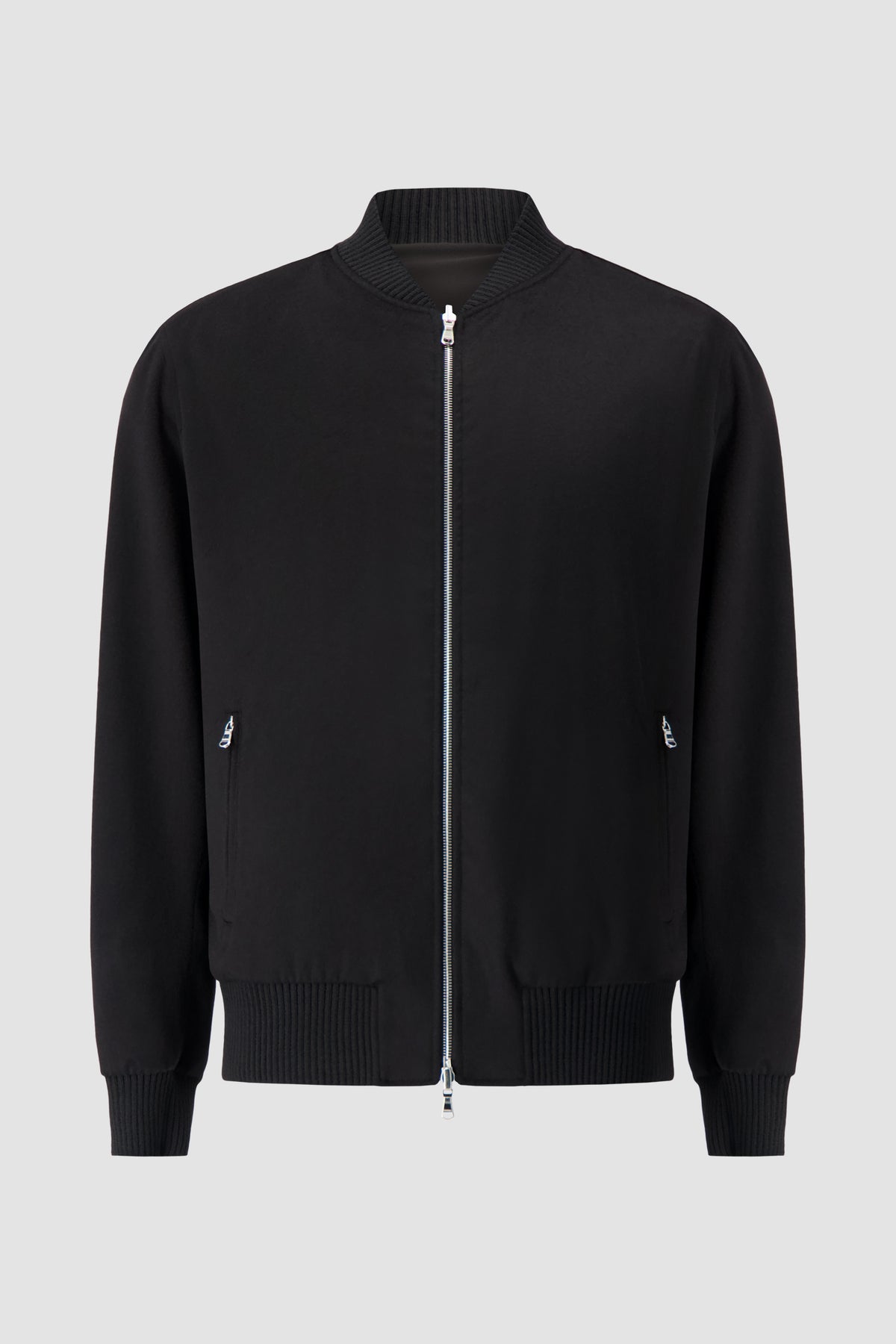 Barba Napoli Black Cashmere Bomber Jacket