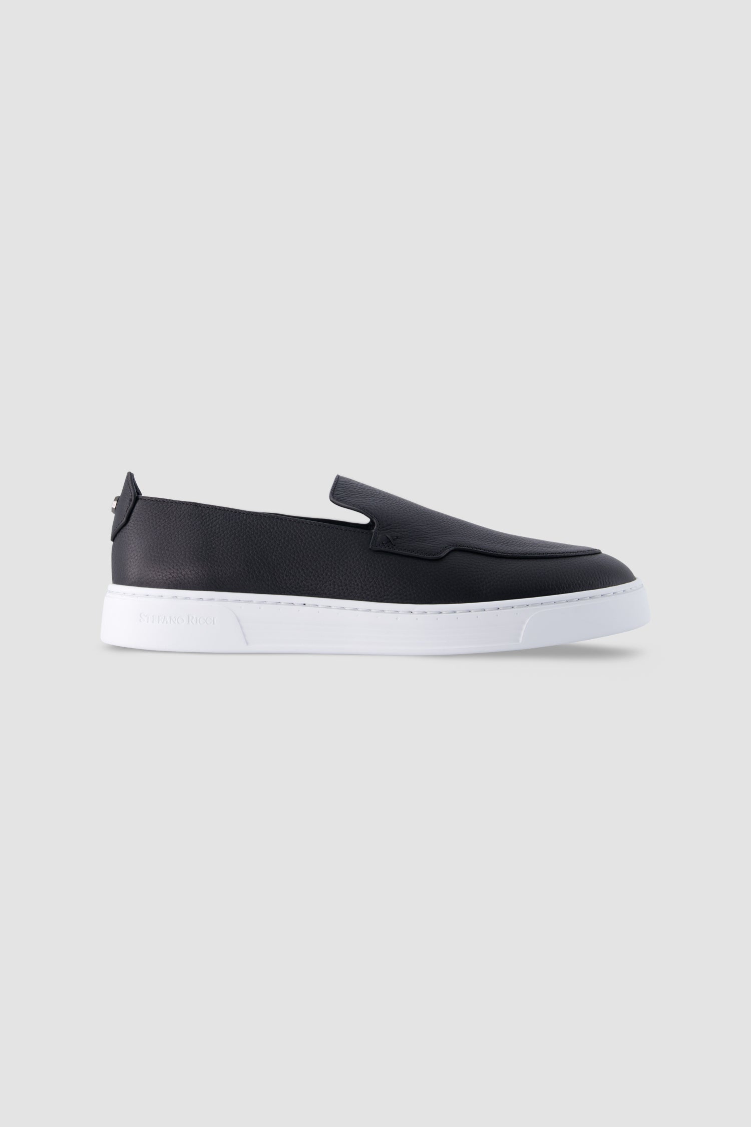 Stefano Ricci Black Leather Sneakers