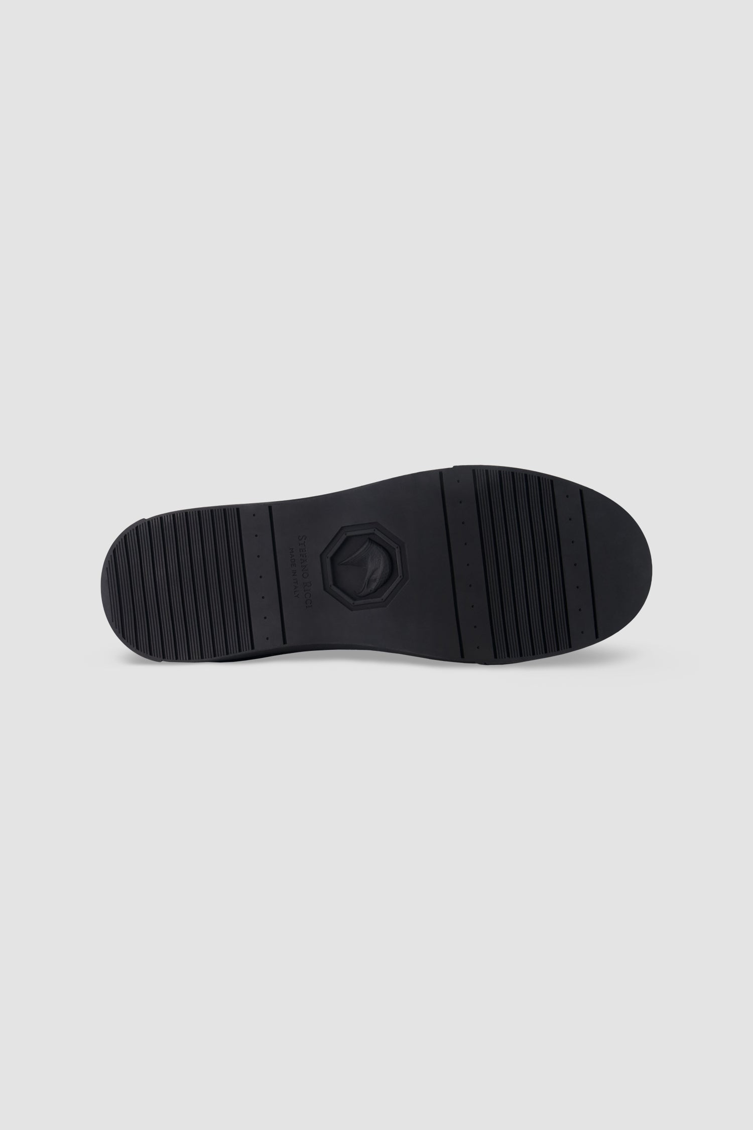 Stefano Ricci Black Pebbled Leather Sneakers