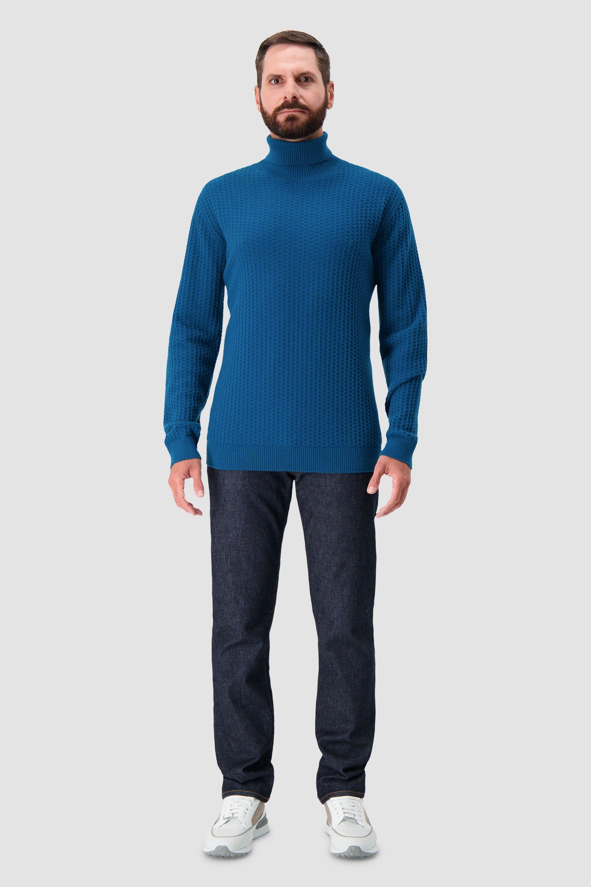 Pashmere Turquoise Baby Cashmere Turtle Neck Sweater