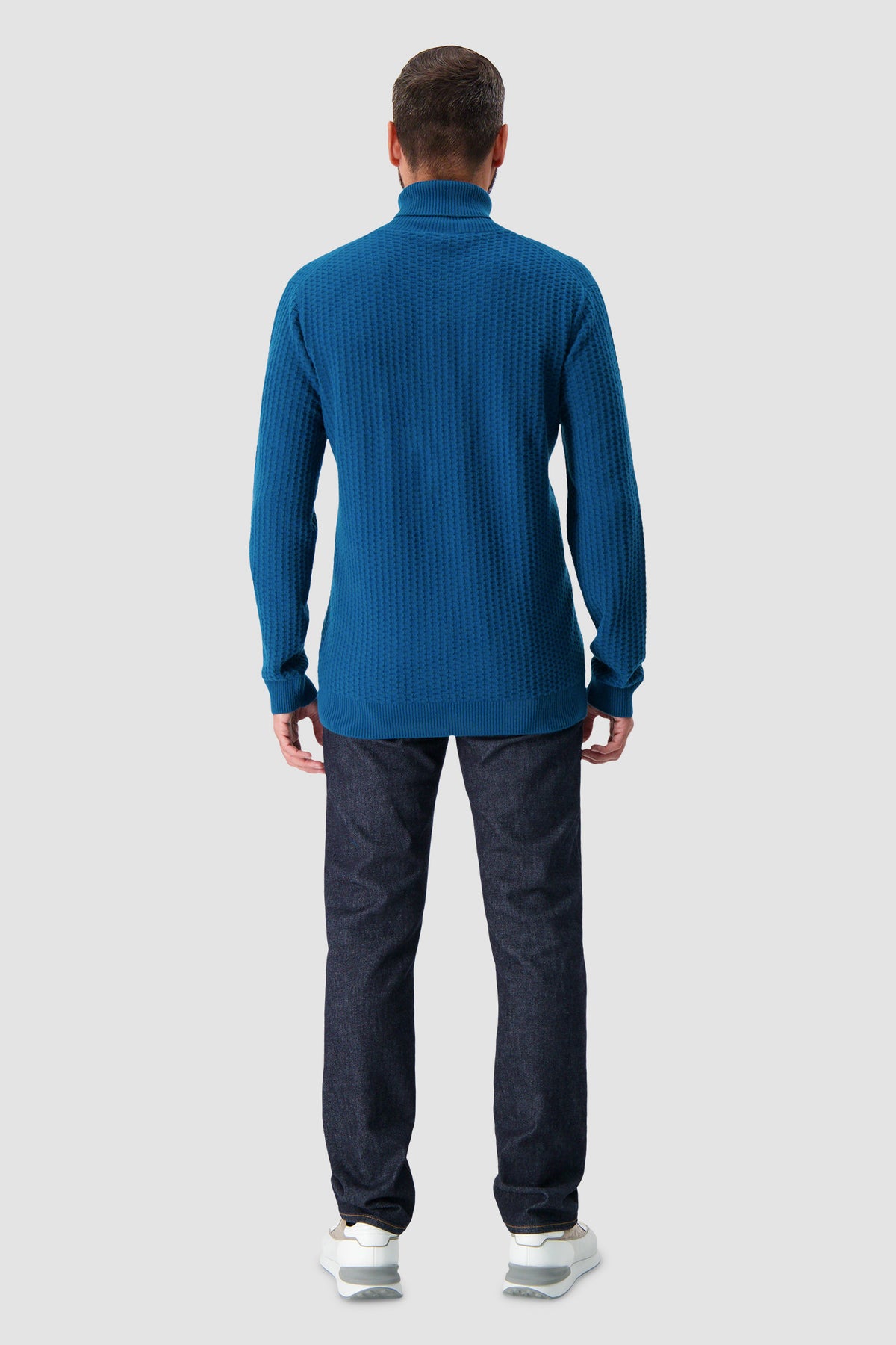 Pashmere Turquoise Baby Cashmere Turtle Neck Sweater