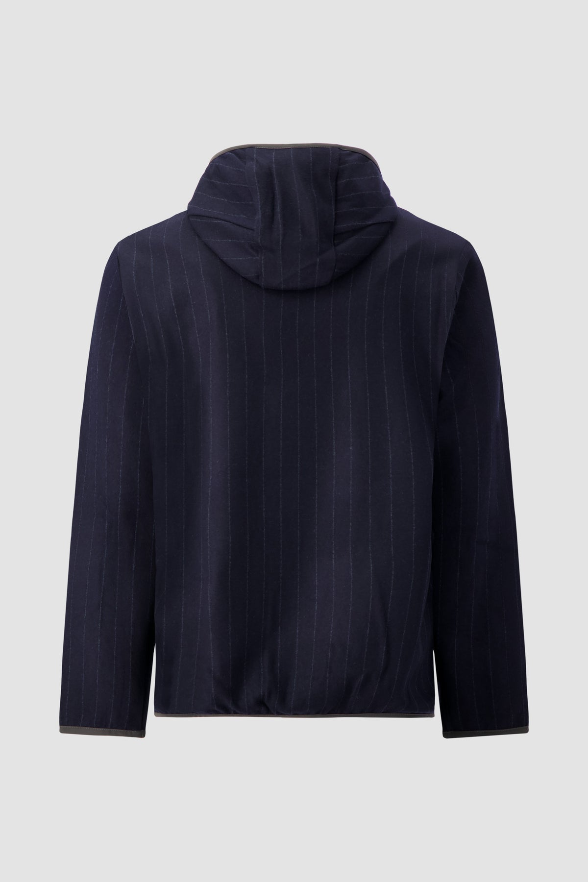 Sease Navy Virgin Wool Pinstripe Hoodie