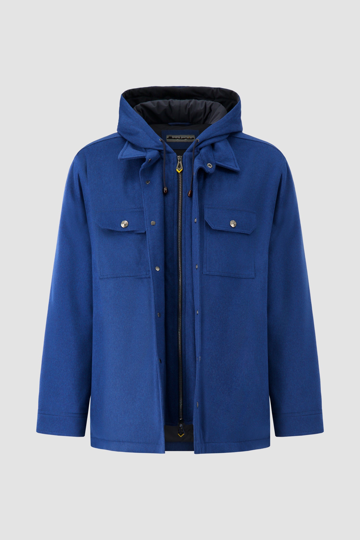 Sartorio Blue Cashmere Hooded Jacket