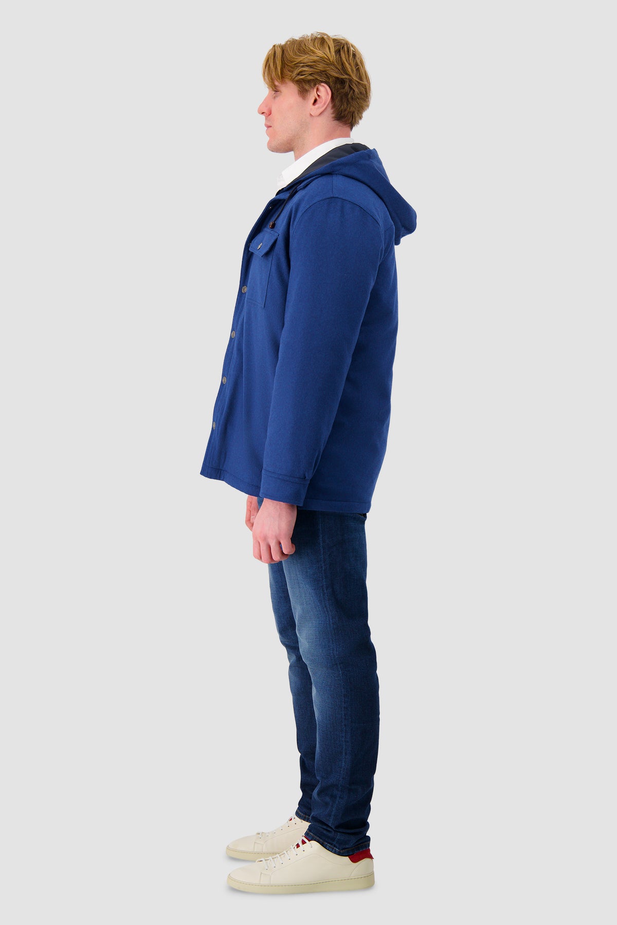 Sartorio Blue Cashmere Hooded Jacket
