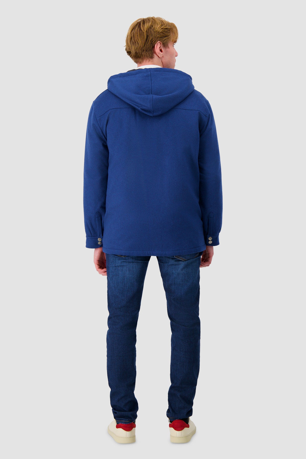 Sartorio Blue Cashmere Hooded Jacket