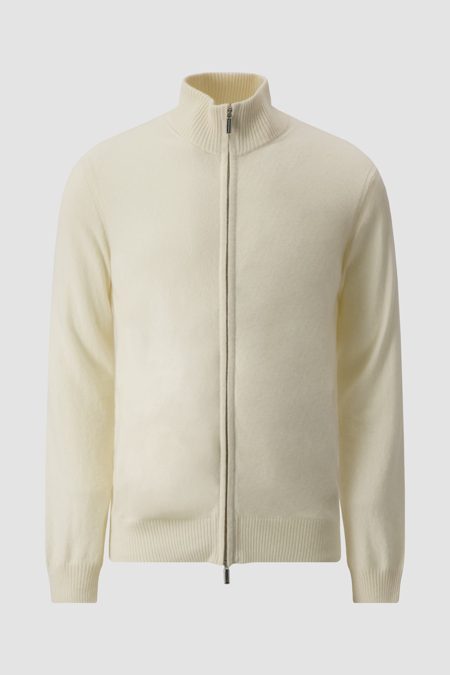 Pashmere Ivory Foggy Baby Cashmere Zip Sweater