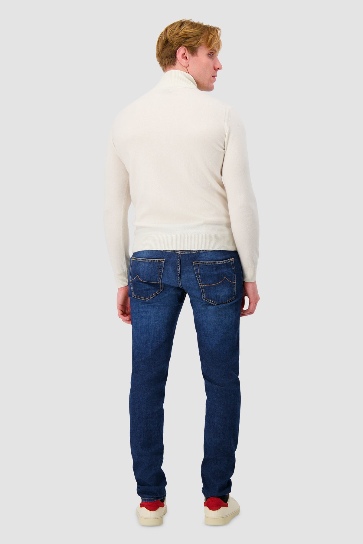 Pashmere Ivory Foggy Baby Cashmere Zip Sweater