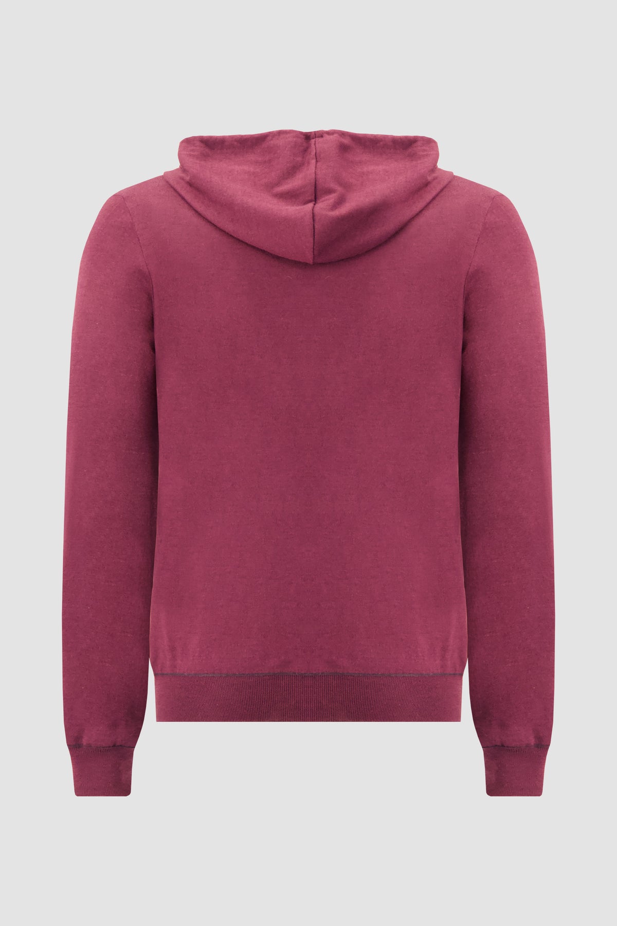 Pashmere Burgundy Wool Silk Cashmere Reversible Zip Hoodie