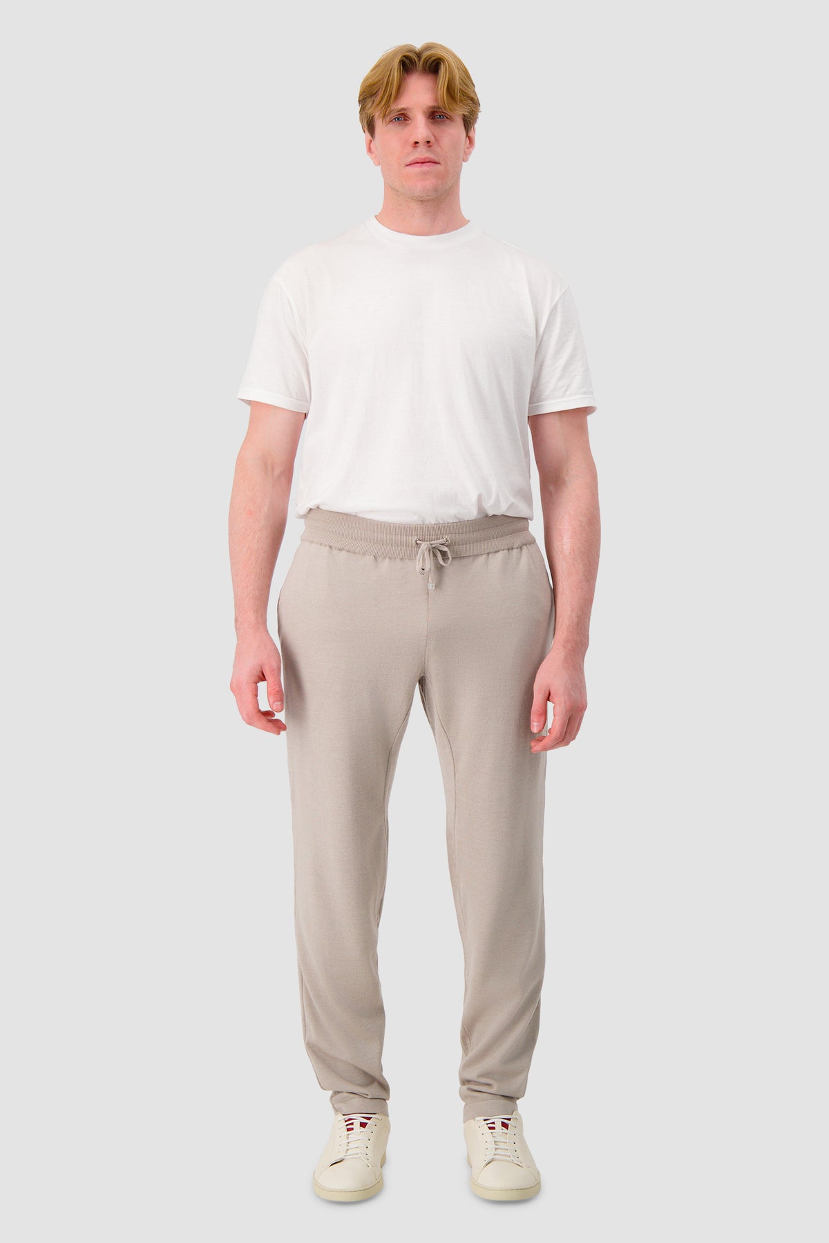 Pashmere Beige Wool Silk Sweatpant