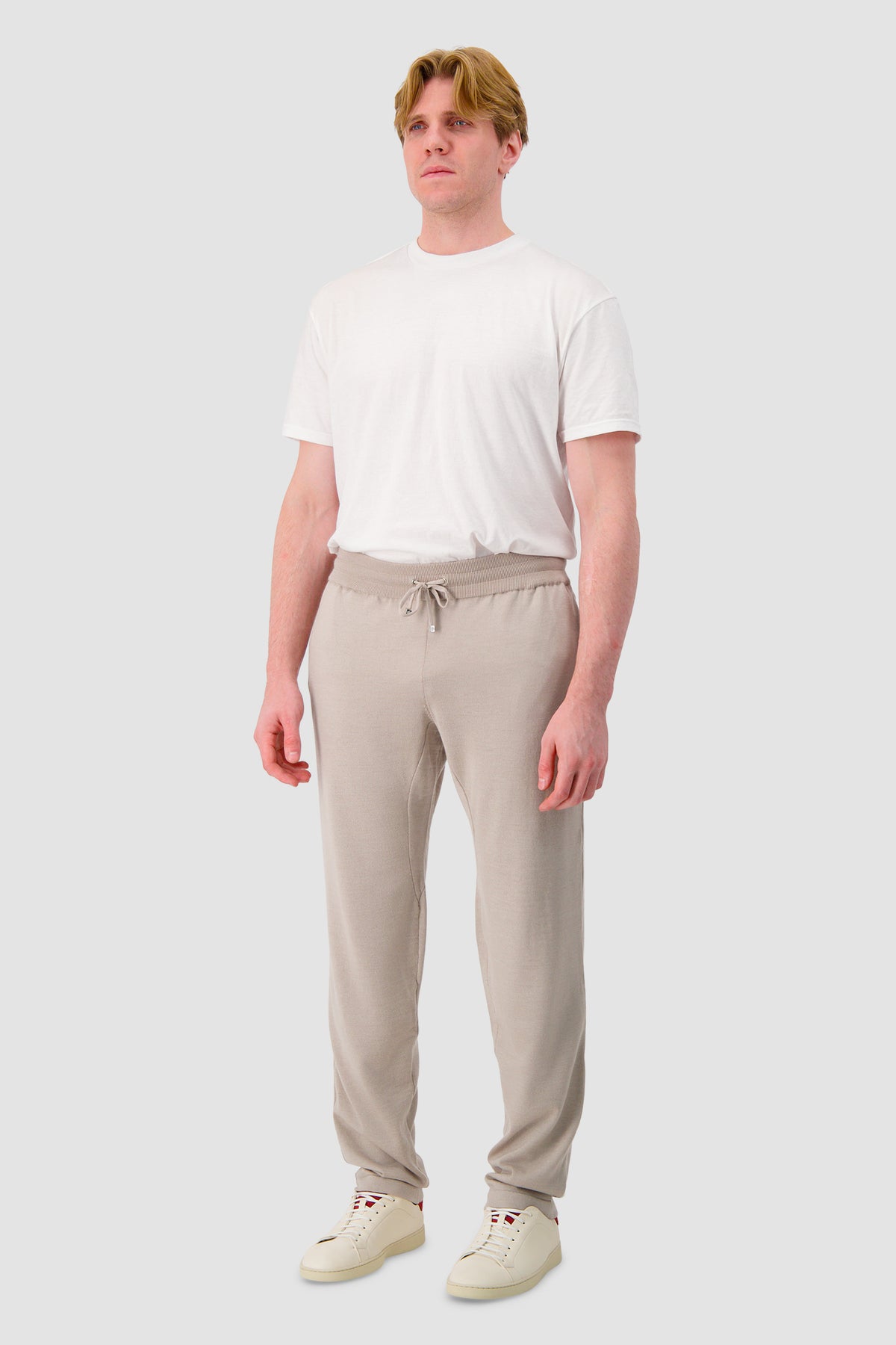 Pashmere Beige Wool Silk Sweatpant