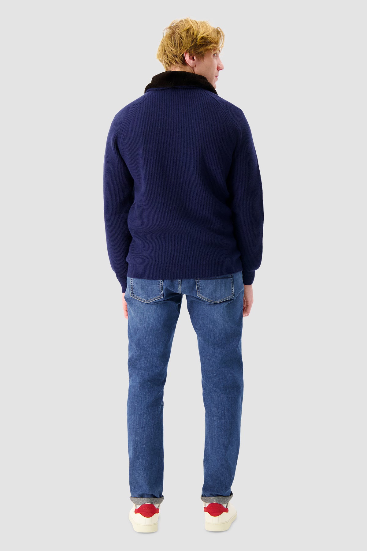Veste en cachemire bleu Pashmere