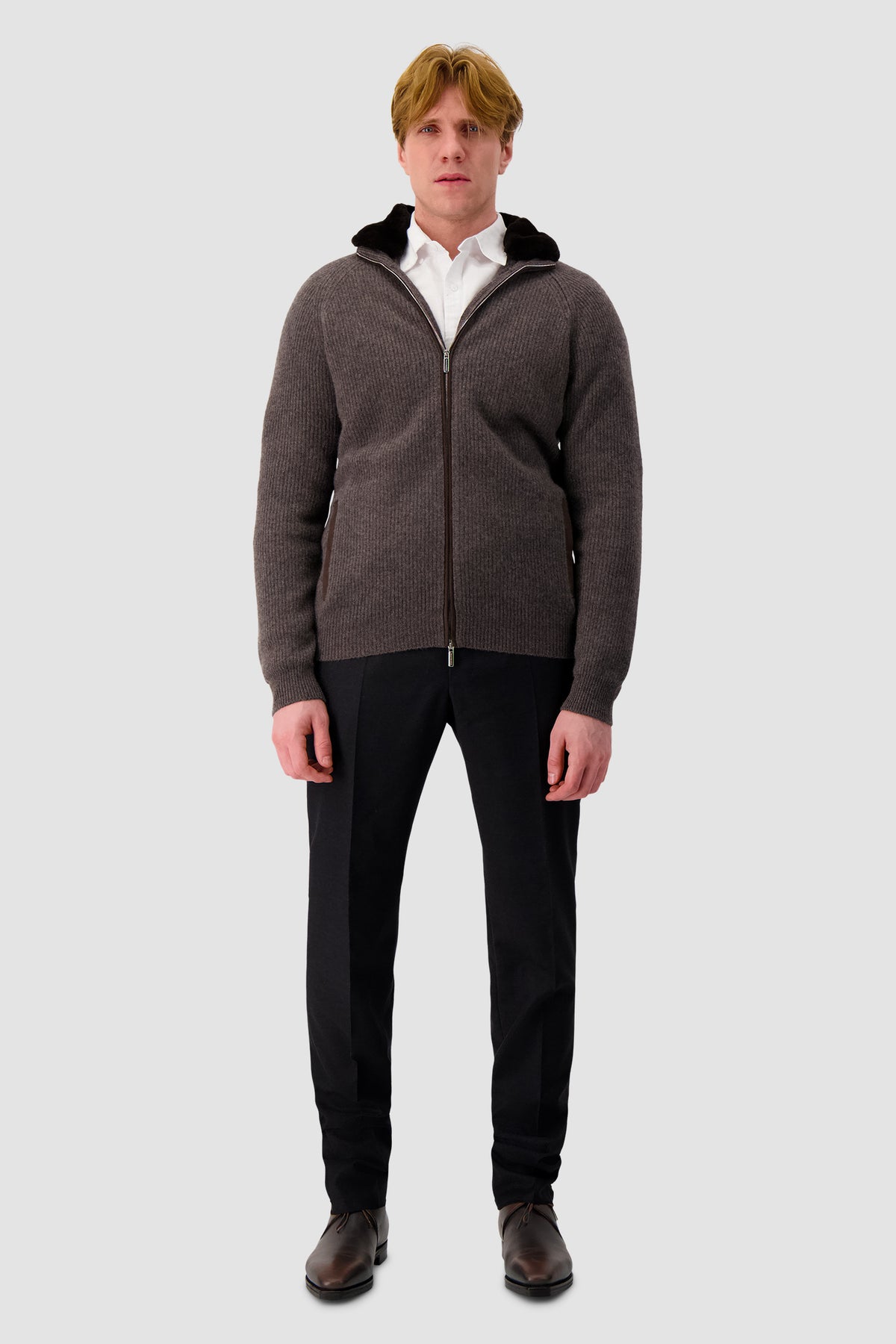 Veste en cachemire marron Pashmere