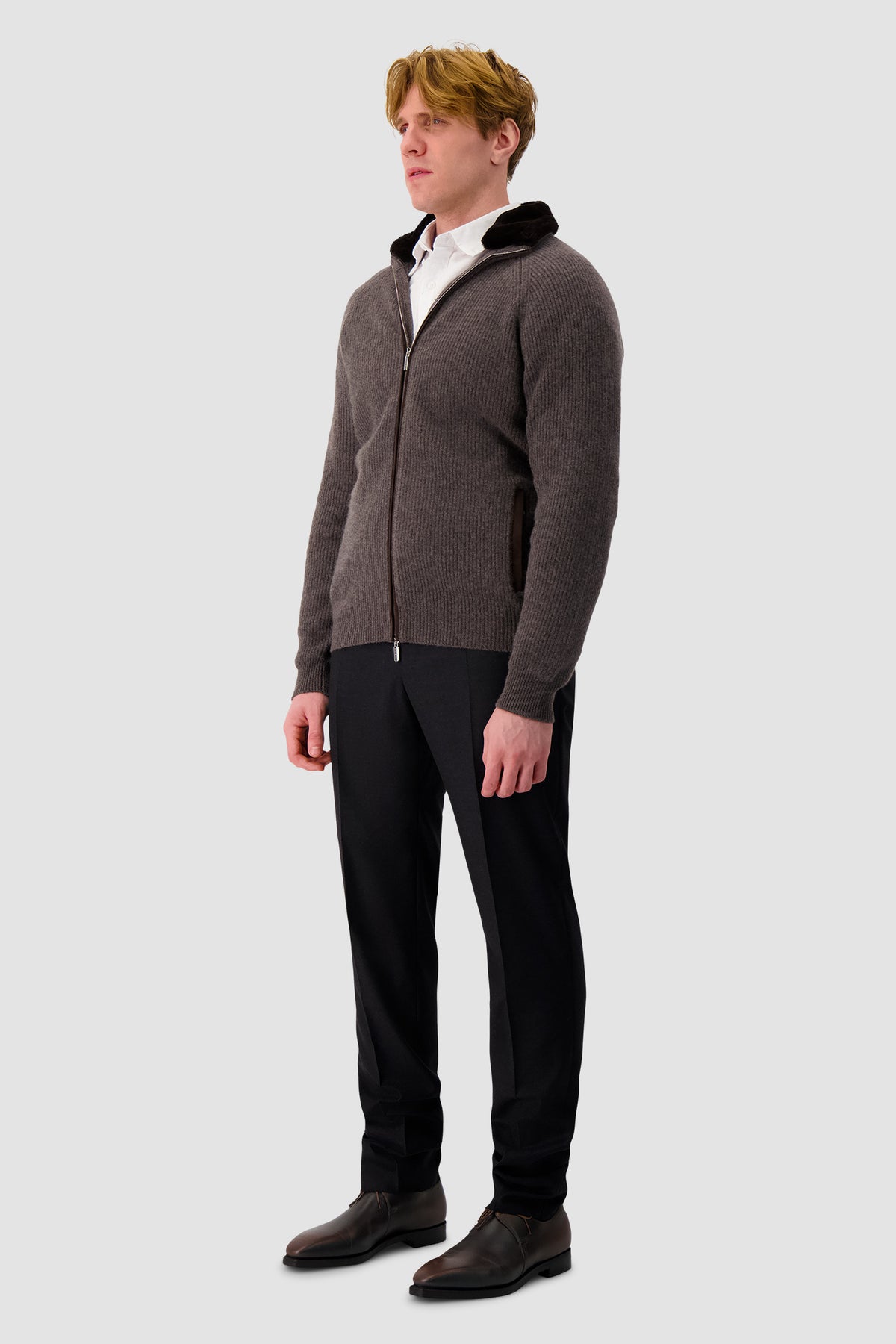 Veste en cachemire marron Pashmere