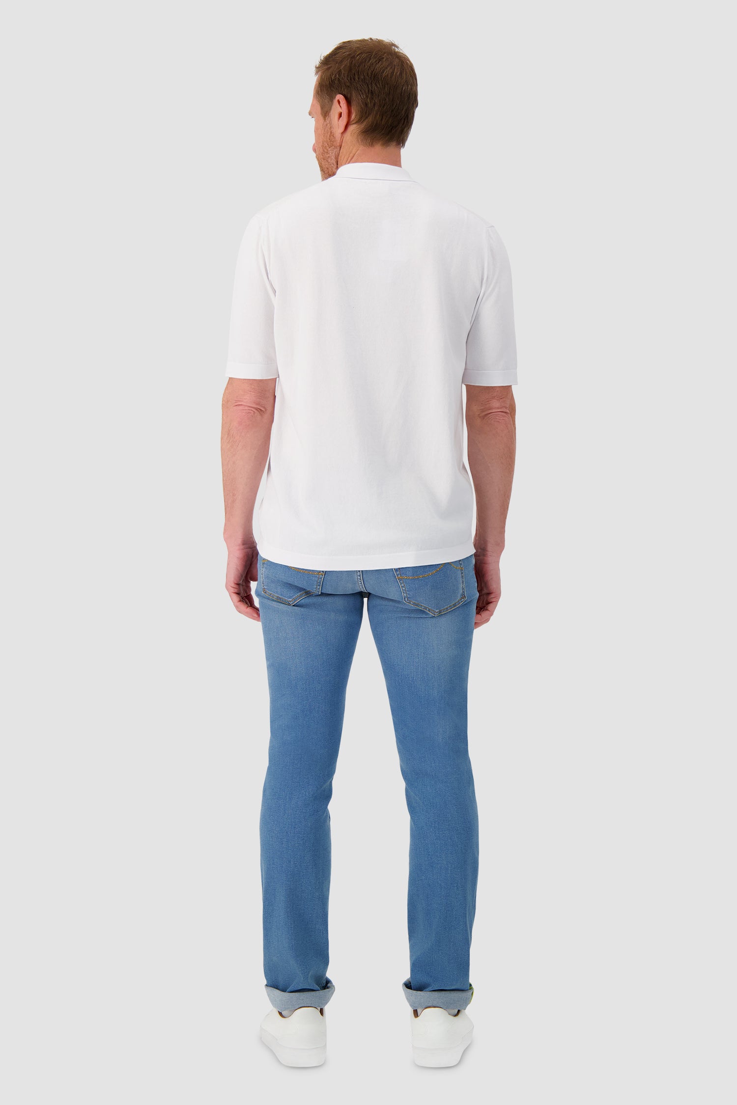 Barba Napoli Bianco Button Polo