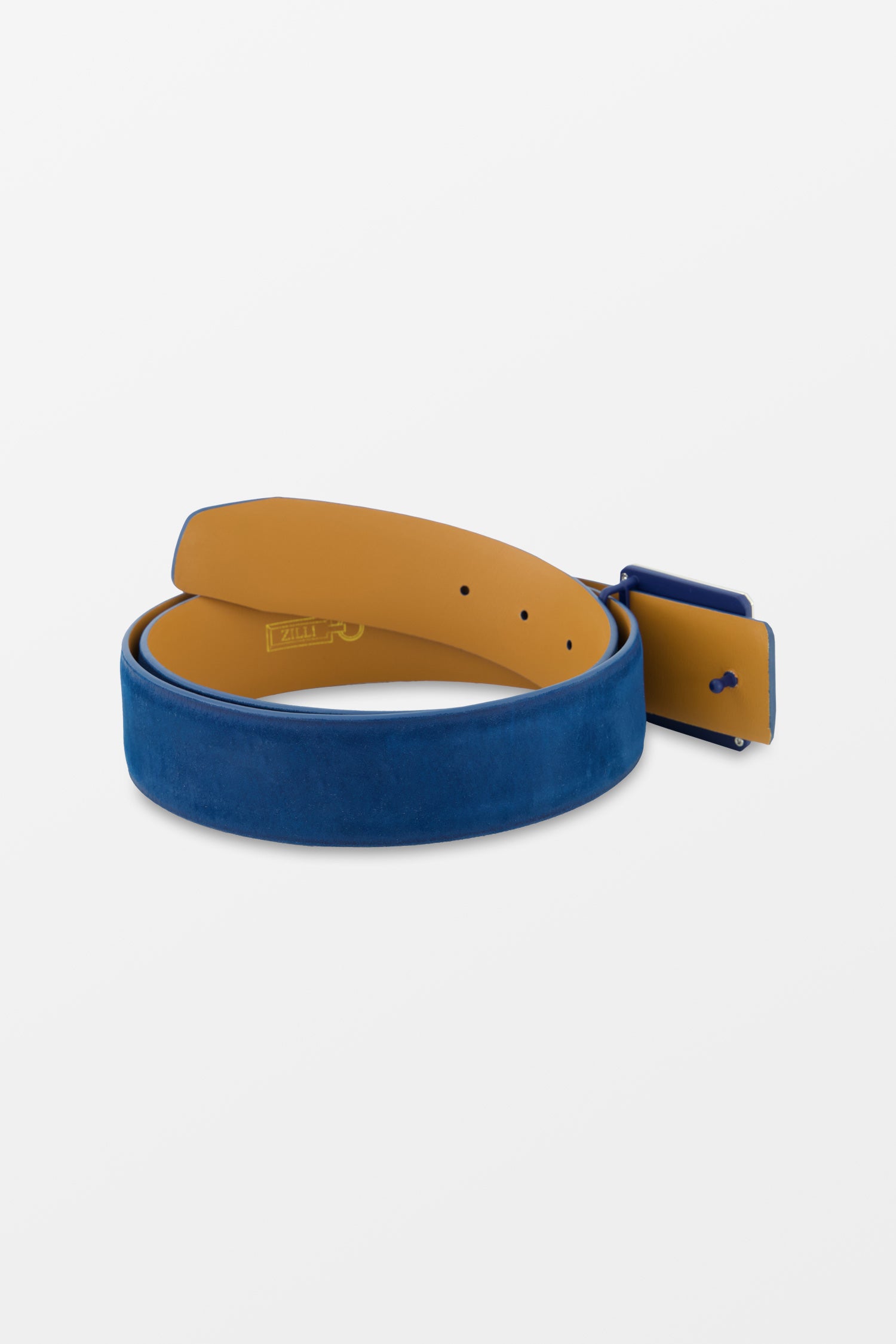 Zilli Blue Leather Ceinture Classique Belt