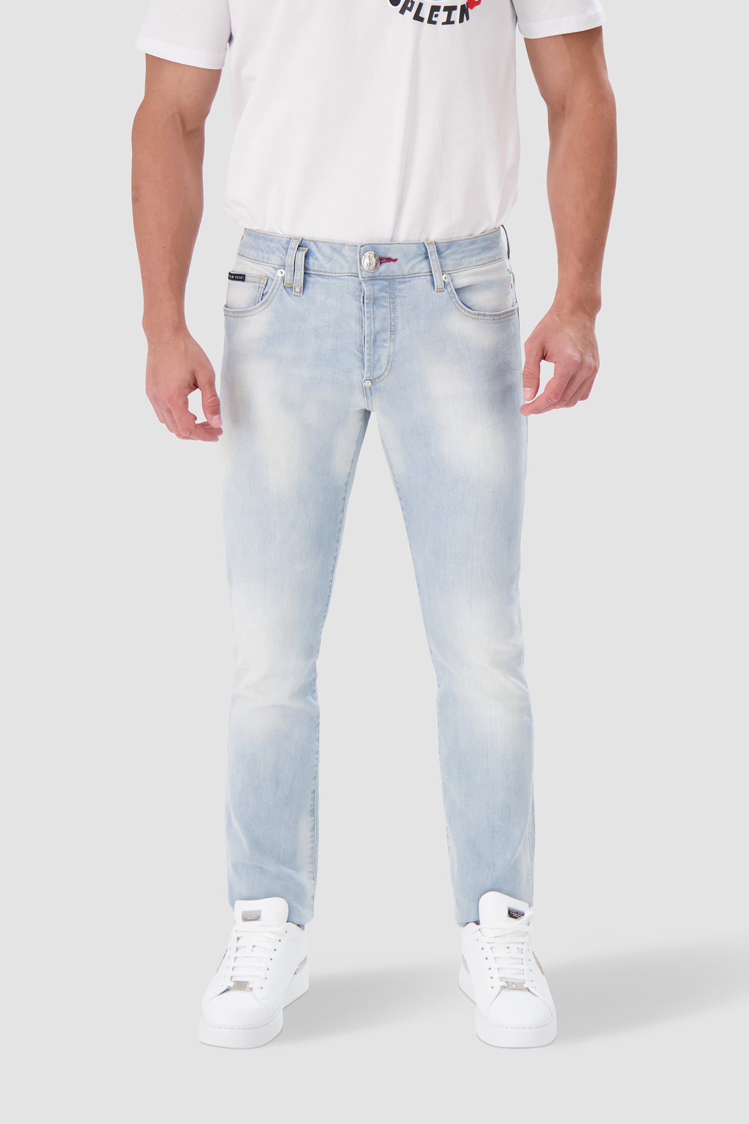 Philipp Plein Denim Super Basic Straight Trousers