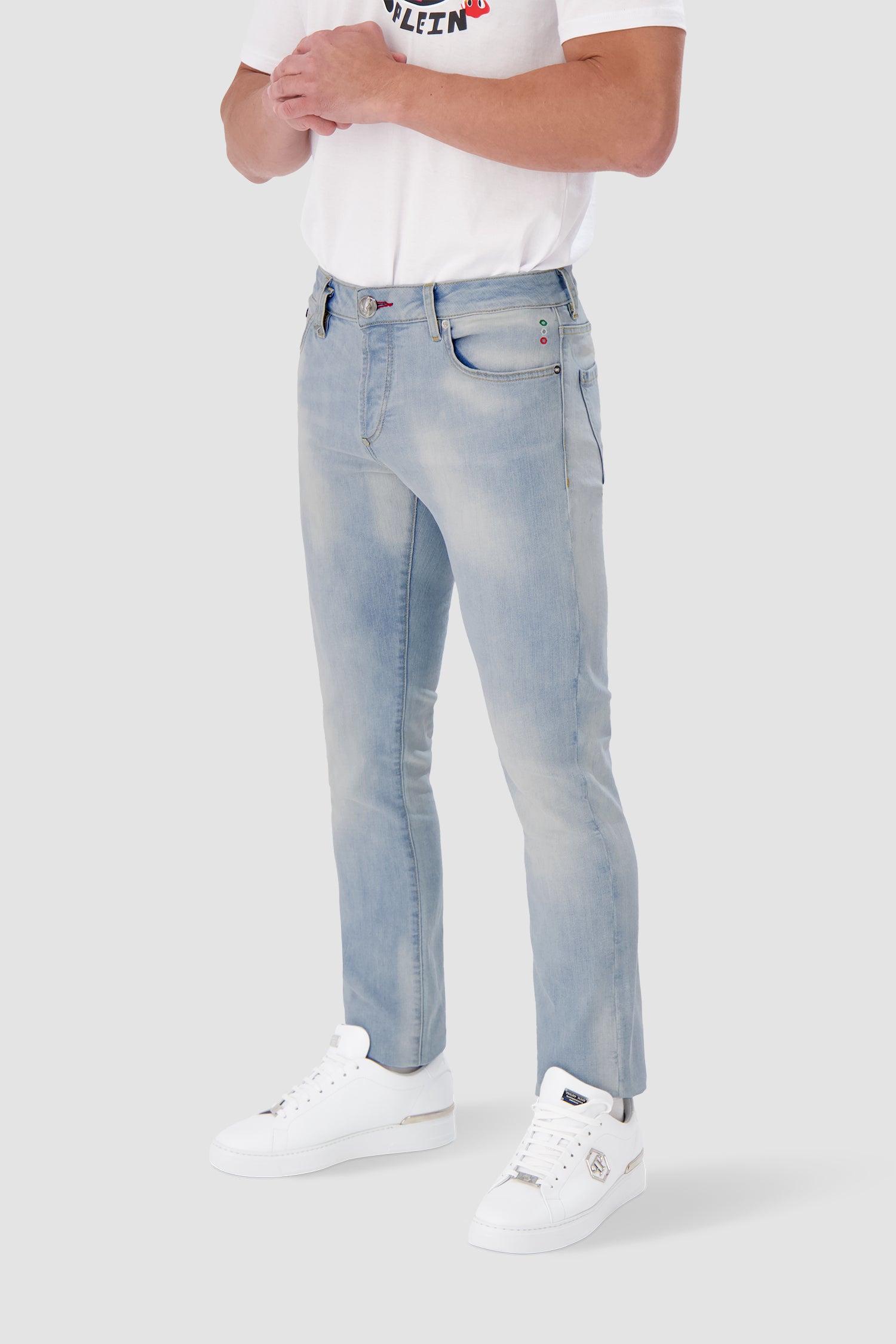 Philipp Plein Denim Super Basic Straight Trousers