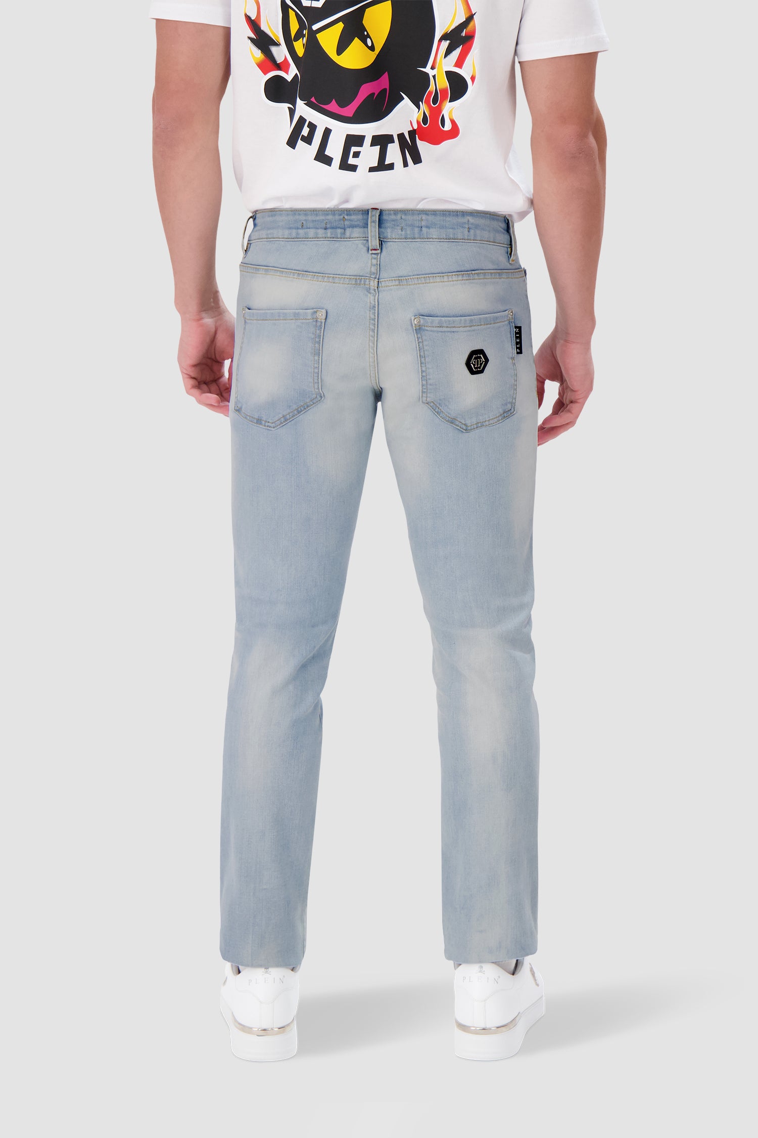 Philipp Plein Denim Super Basic Straight Trousers