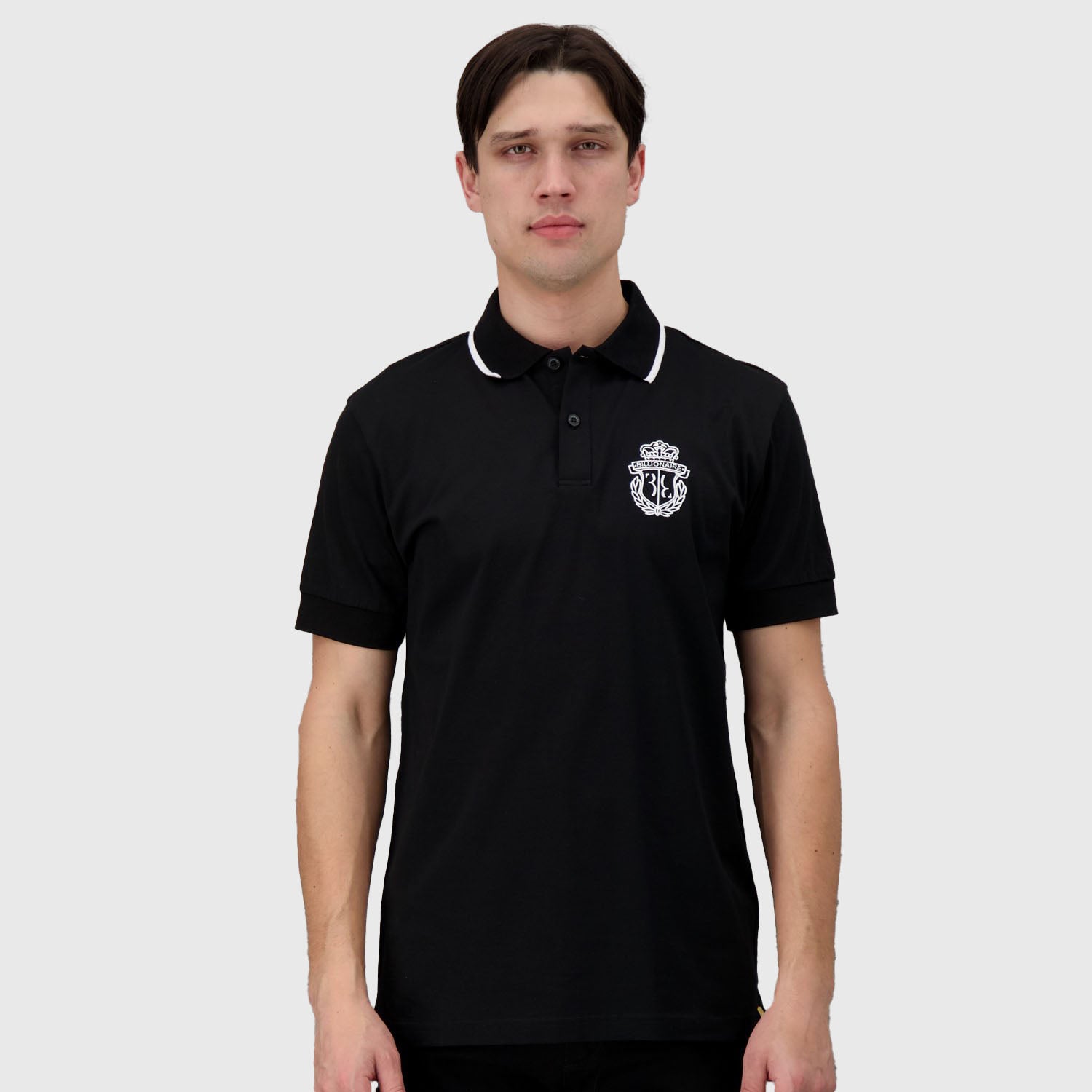 Billionaire Black SS Crest Polo