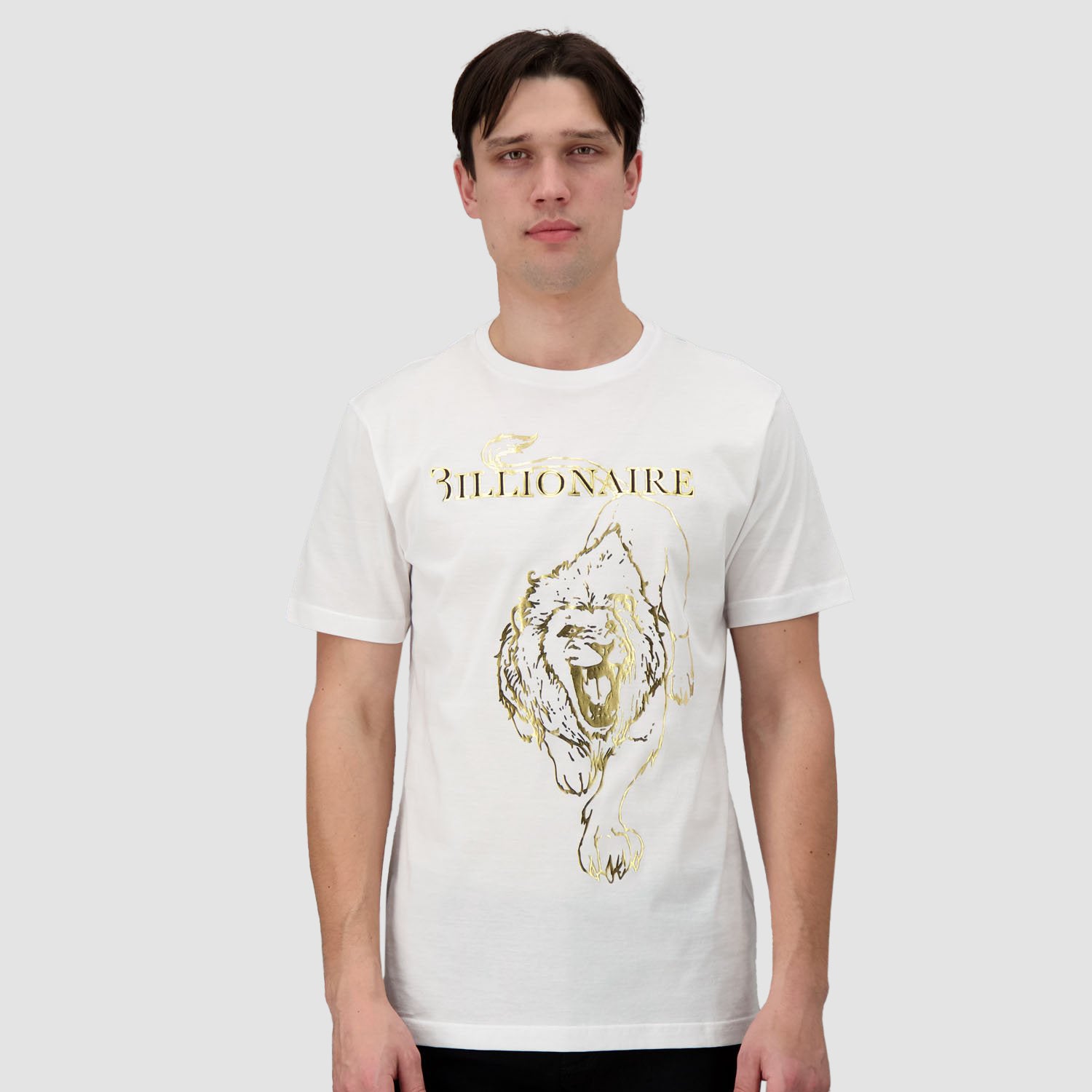 Billionaire White SS Lion Round Neck T-Shirt