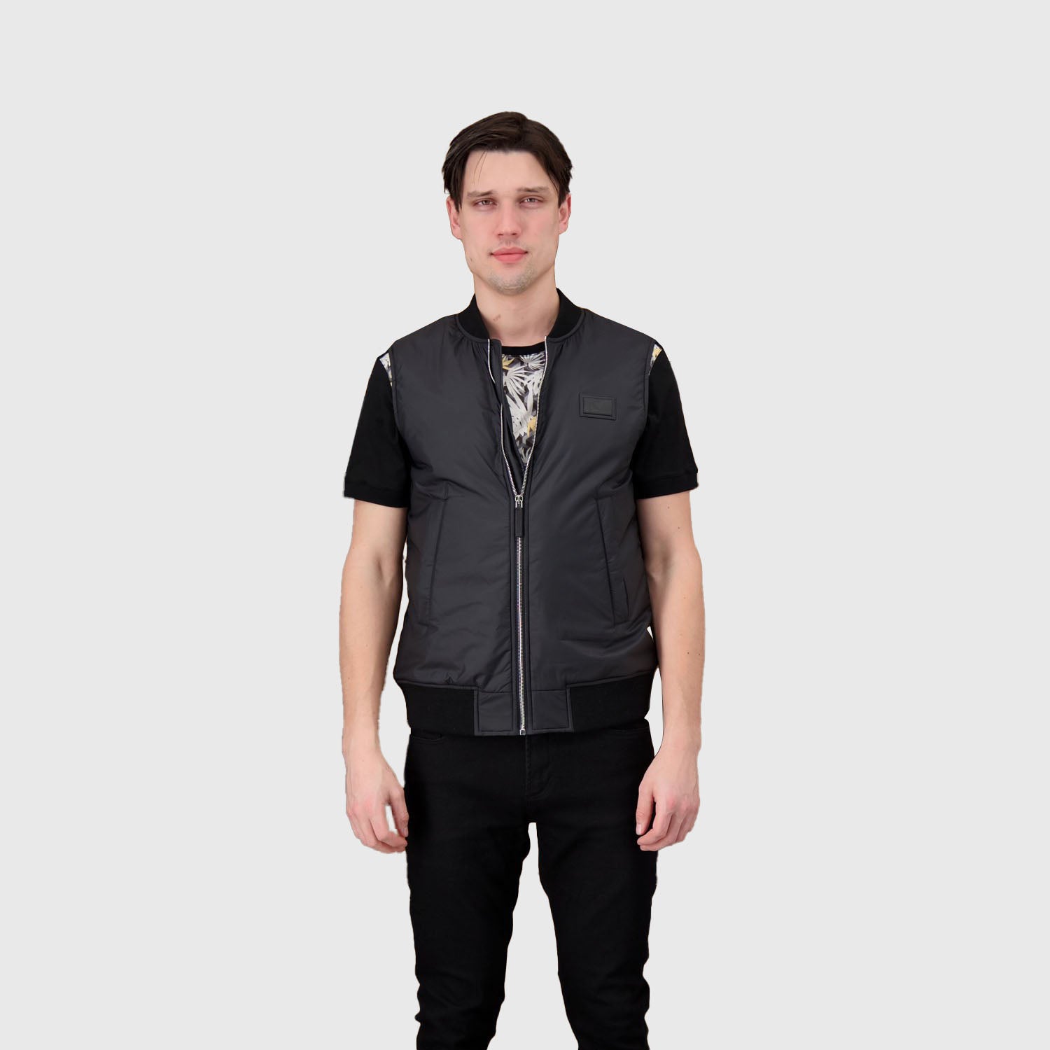 Billionaire Black/Nickel Statement Short Vest