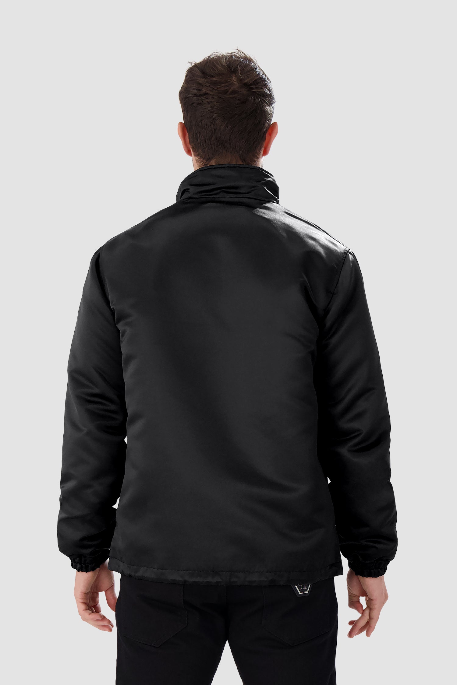 Philipp Plein Black Satin Windbreaker