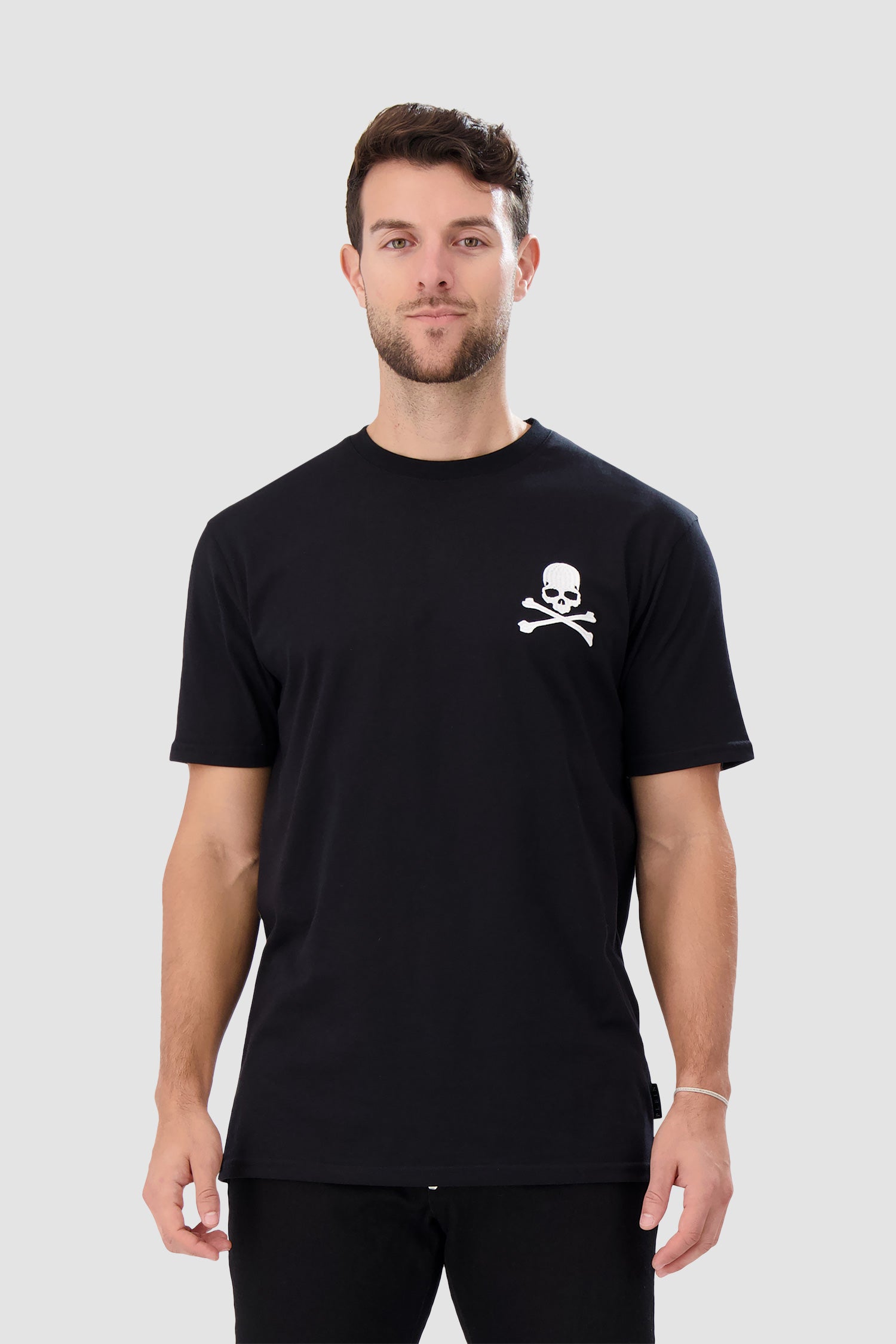 Philipp Plein Black Round Neck SS PAK T-shirt