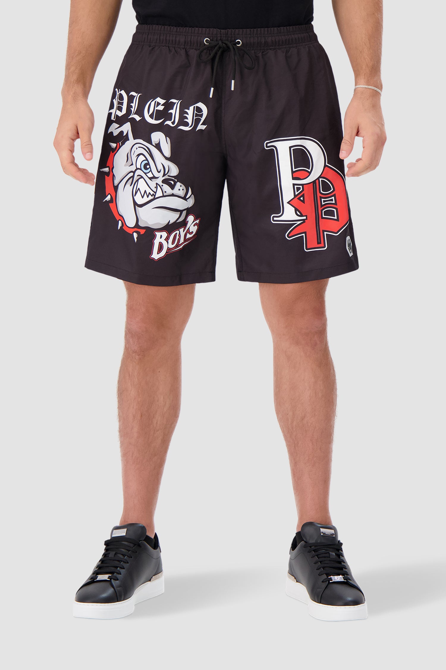 Philipp Plein Black Bulldogs Swim Trunks