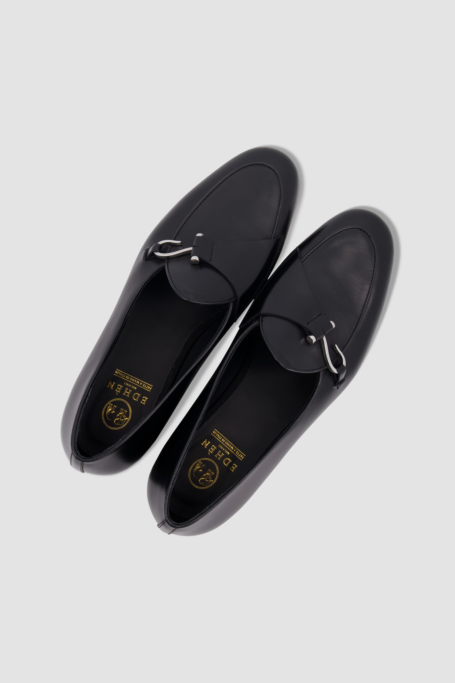 Edhen Milano Comporta Black Leather Loafers