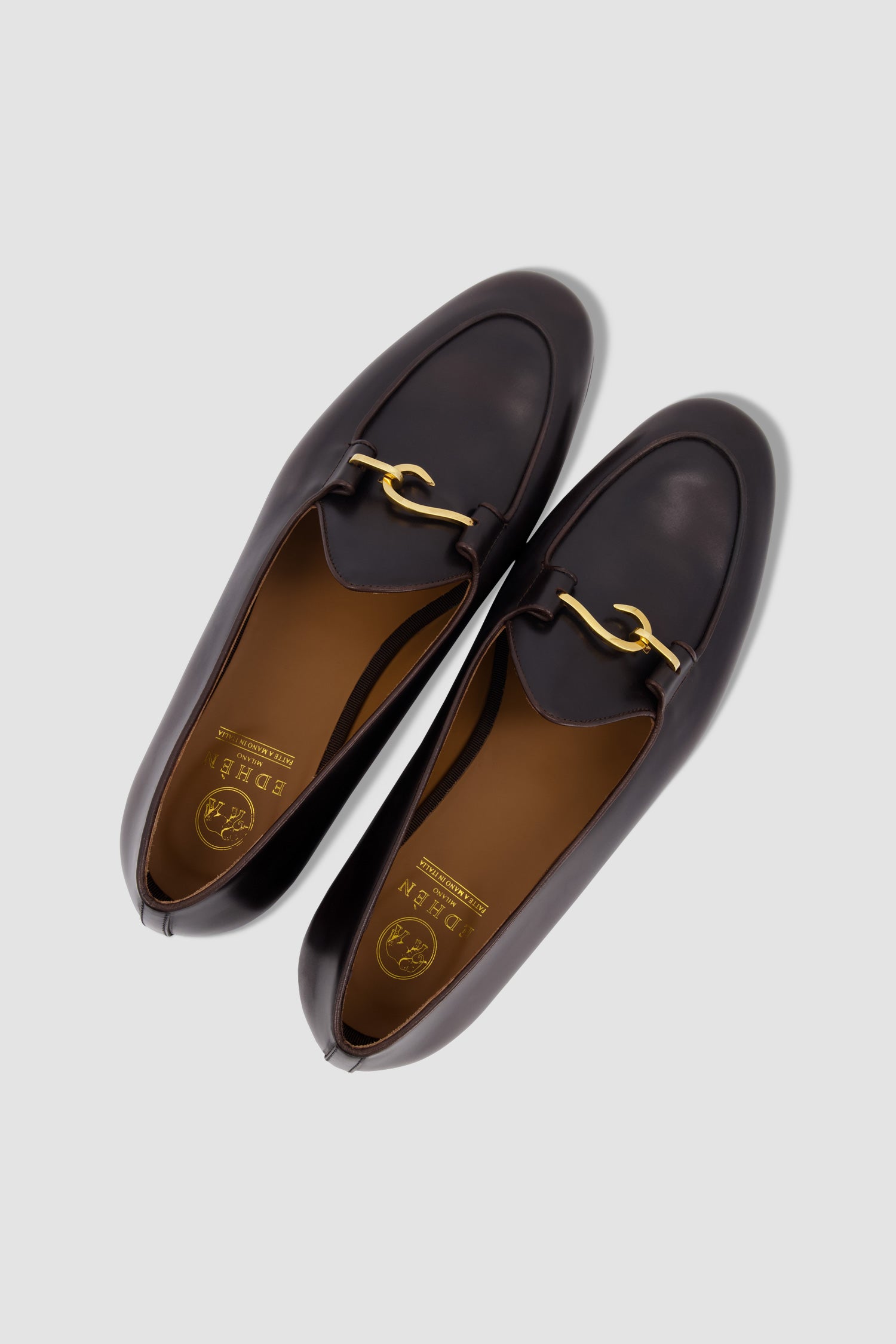 Edhen Milano Comporta Lock Brown Leather Loafers