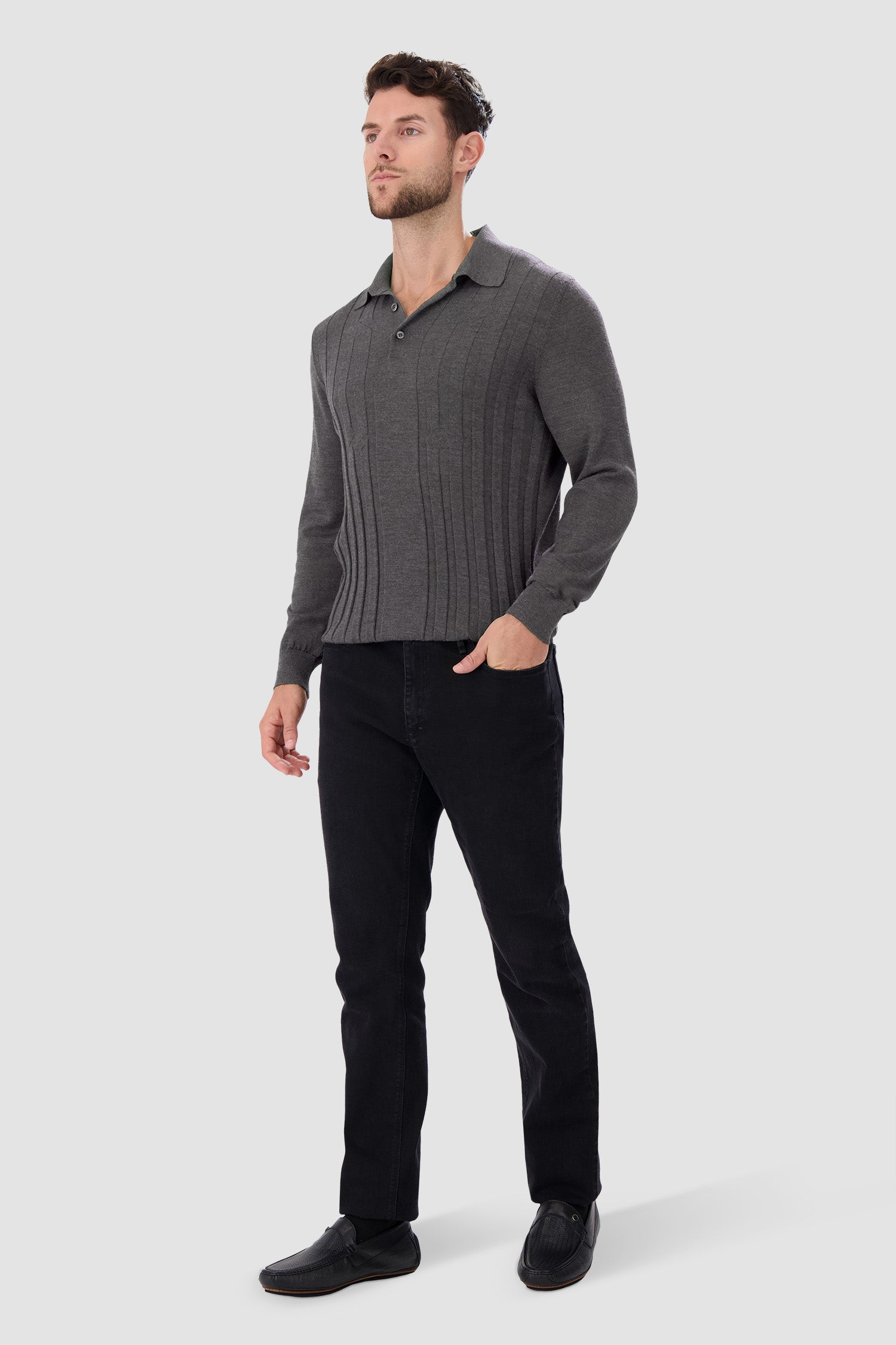 Zilli Dark Grey Buttoned Sweater