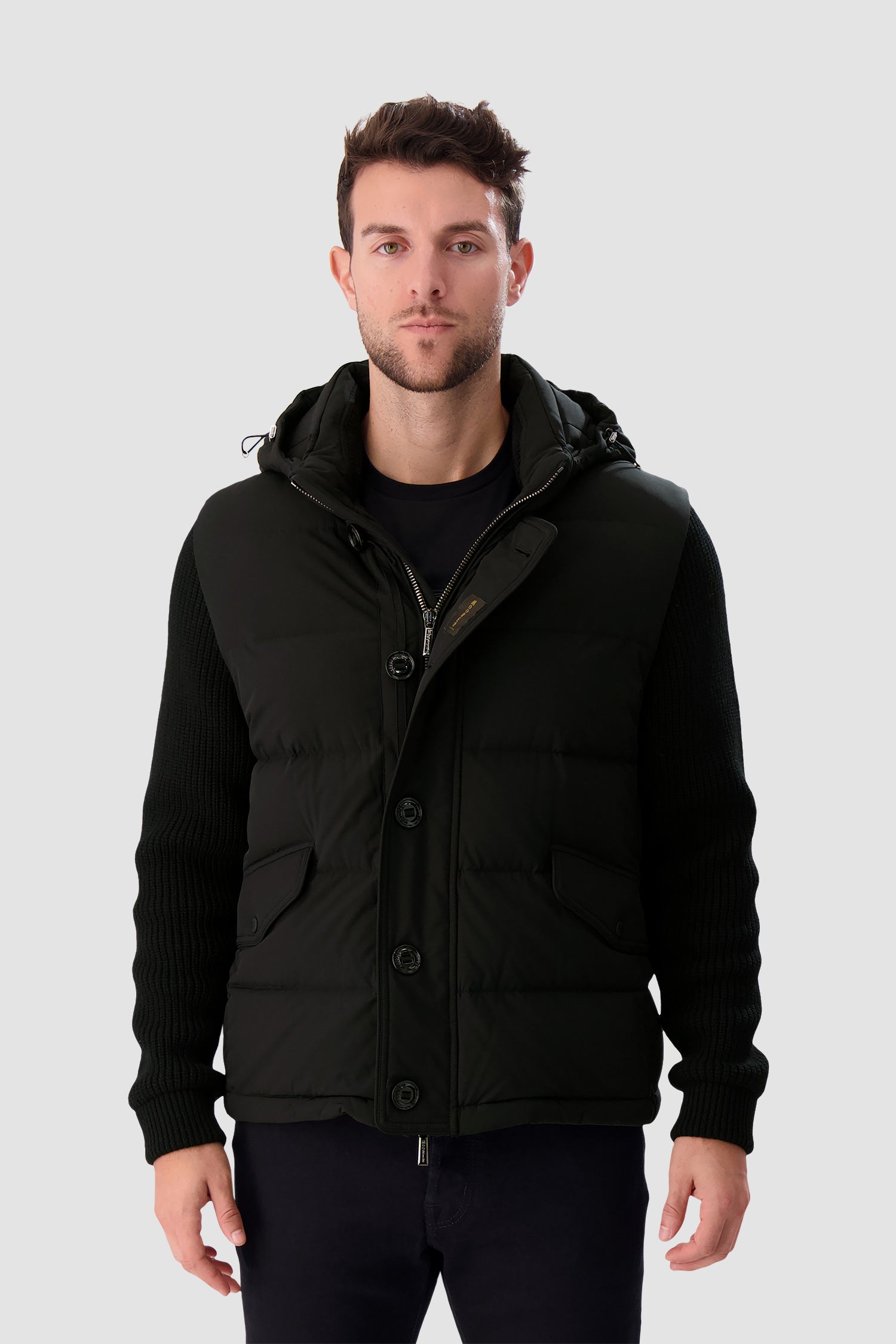 Moorer Black/Nero Detachable Sleeve FOSCOLO-KNM Jacket