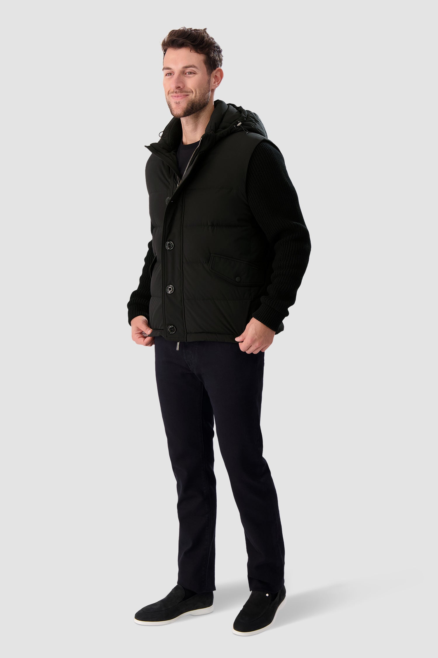 Moorer Black/Nero Detachable Sleeve FOSCOLO-KNM Jacket