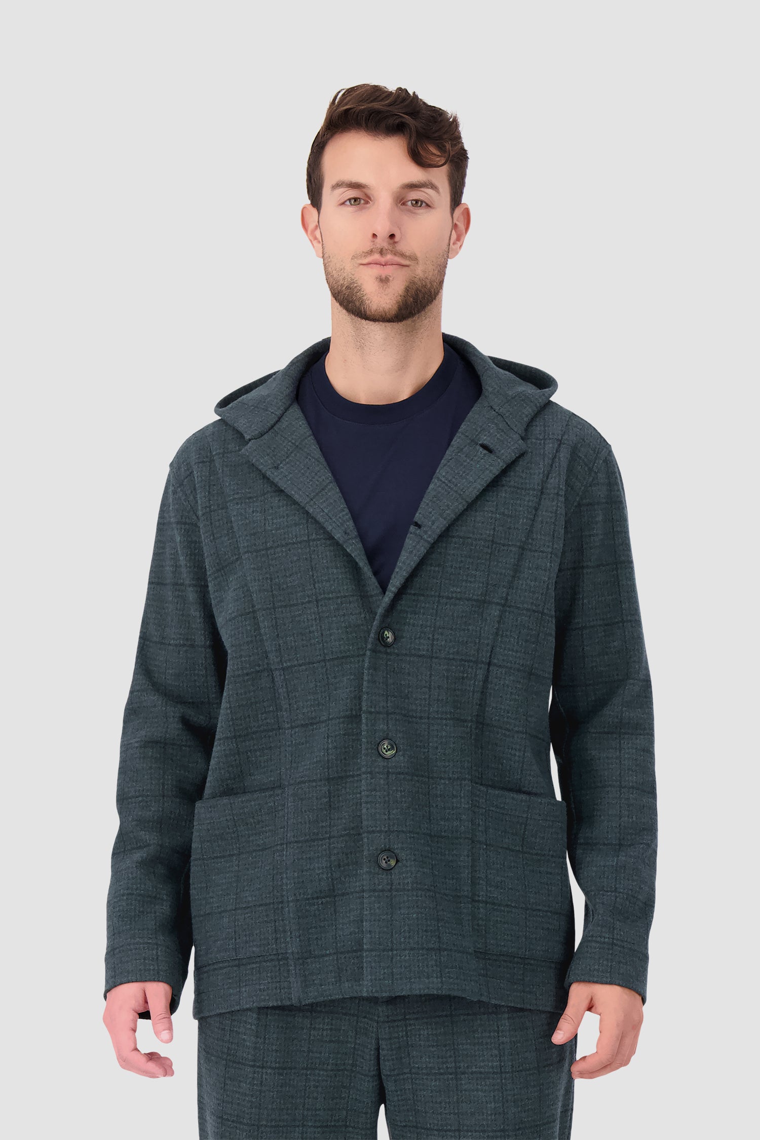 Kiton Green Plaid Blazer